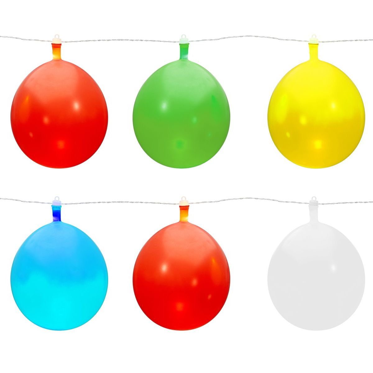 CEPEWA Lichterkette Bunte Partybeleuchtung LED warmweiß mit 6