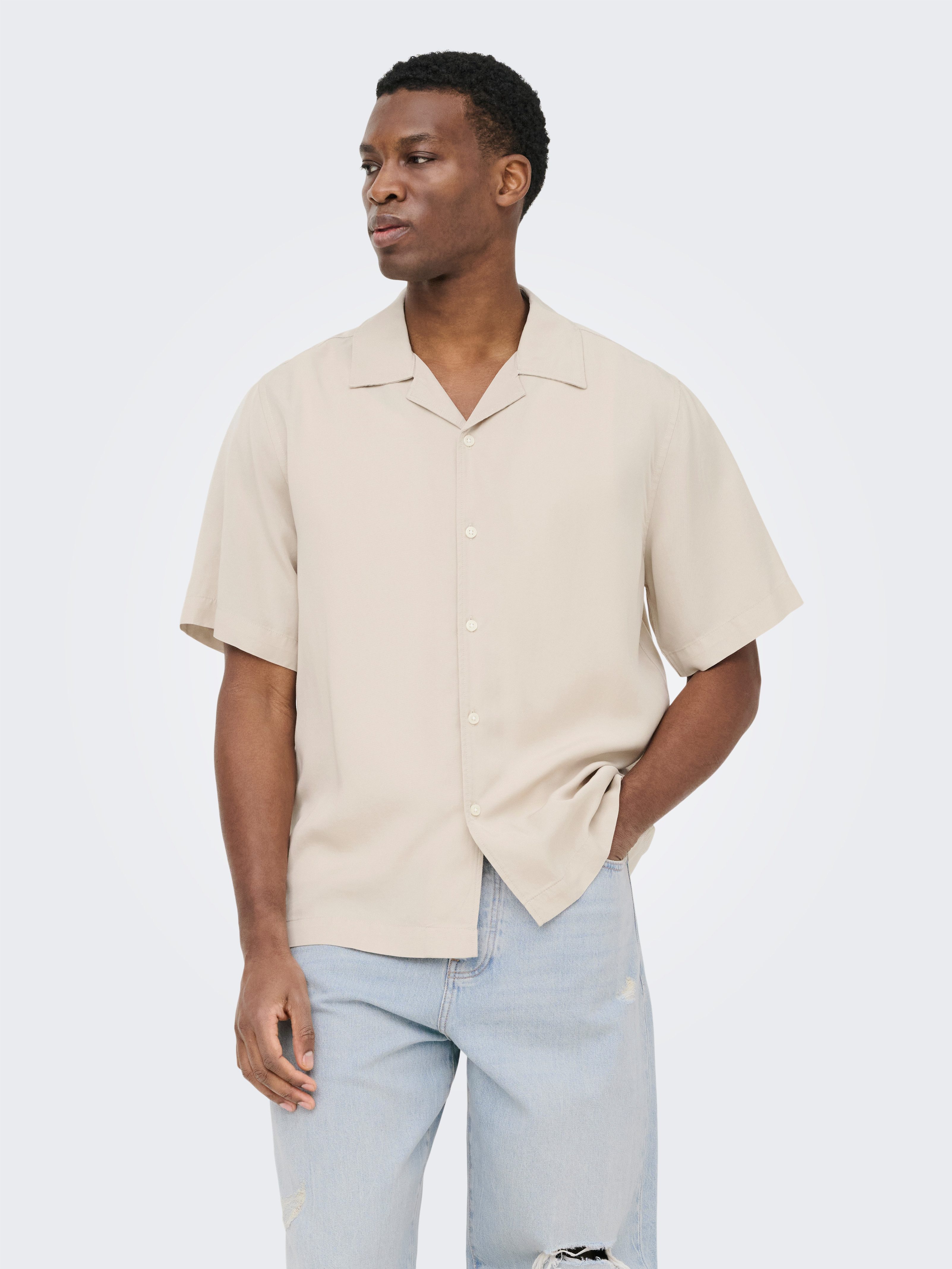 ONLY & SONS Kurzarmhemd ONSPERU SS REG TENCEL SHIRT NOOS – Bild 5 von 5