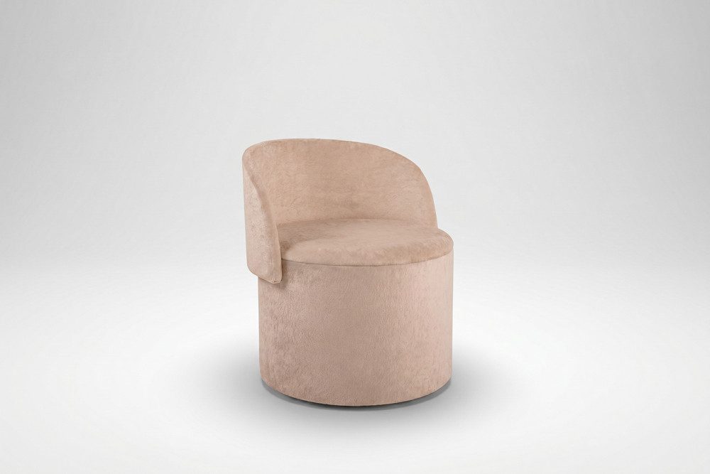 riess-ambiente TV-Sessel LUNA 65cm champagner greige - Bouclé, klappbare Rückenlehne, Stauraum (Einzelartikel, 1-St), Moderner Polsterhocker - ideal für Wohn- und Schlafzimmer oder Loft