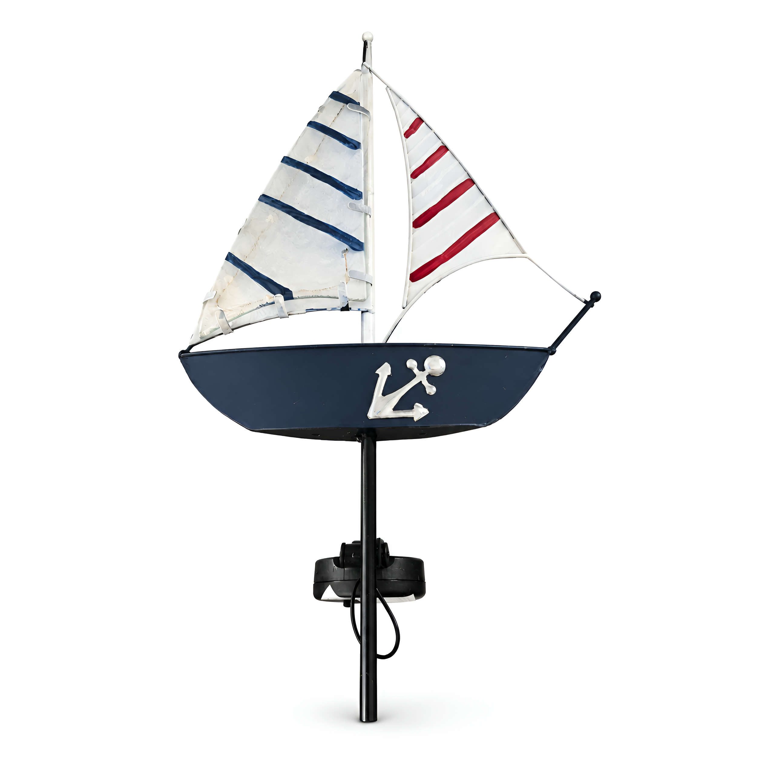 colourliving LED-Dekofigur LED Solar-Gartenstecker »Leuchtturm & Segelboot« für Garten und Beet, Maritimes Design, Solarbetrieb