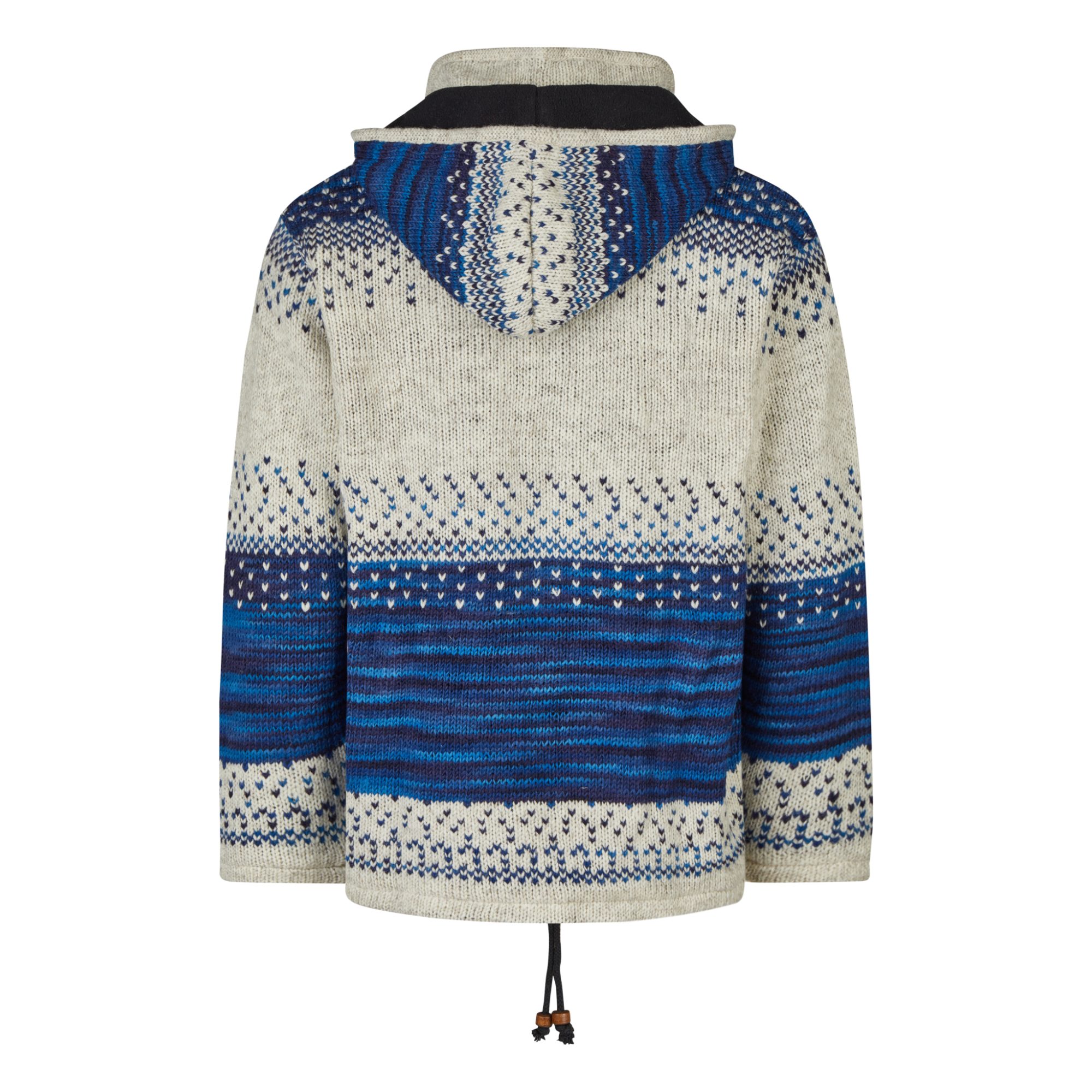 THC Natural Line Strickjacke THC Schafwollstrickjacke Baumwollfutter 861 (1 Stück, 1-tlg., 1 Stück) abnehmbare Kapuze