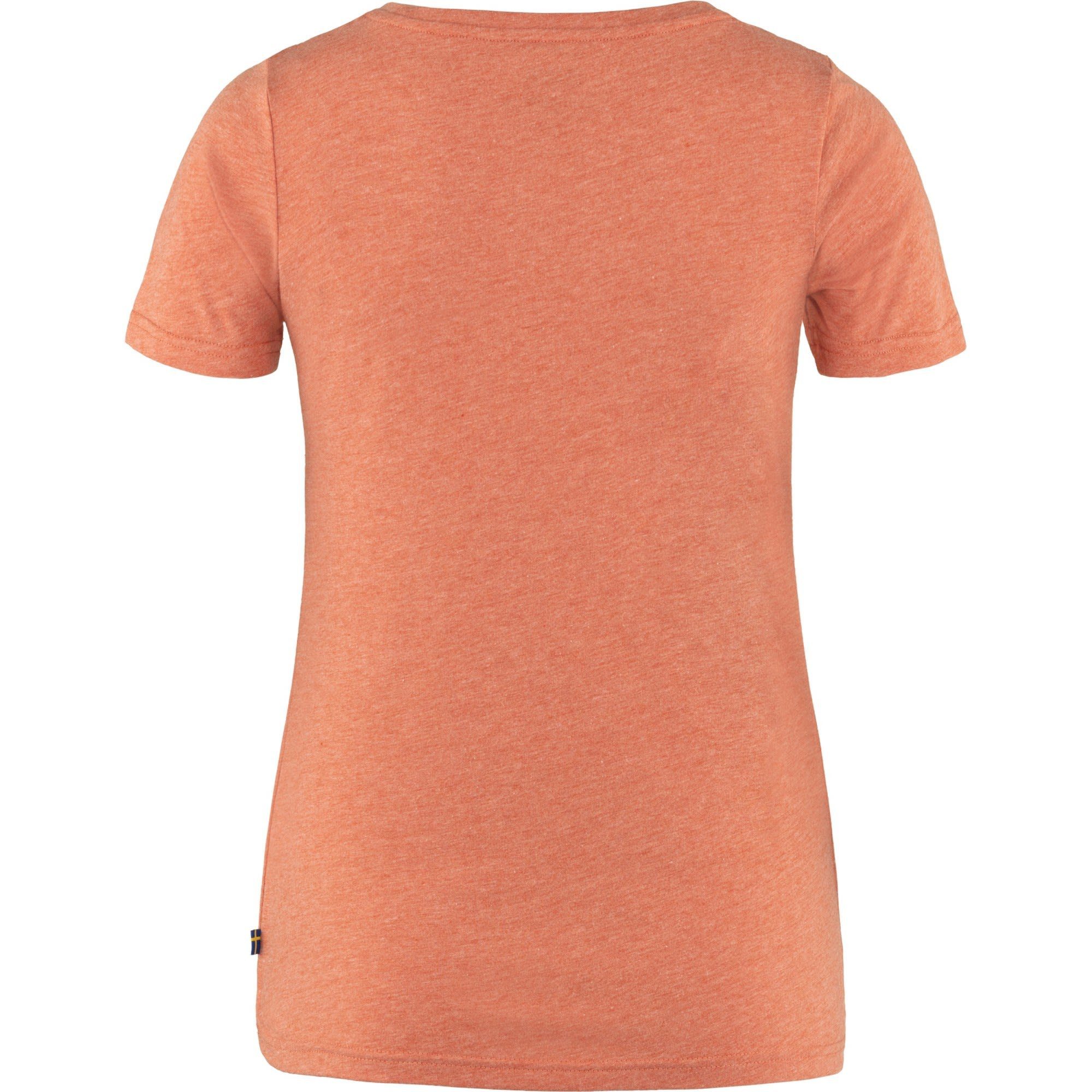 Fjällräven T-Shirt Damen Melange Kurzarm-Shirt W - T-shirt Red Sunrise Rowan Fjällräven