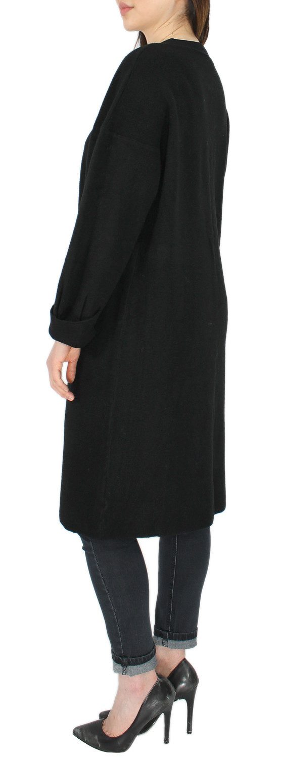 dy_mode Longstrickjacke Langer Strick Cardigan Damen Strickjacke im Oversize-Look in Unifarben in Unifarbe