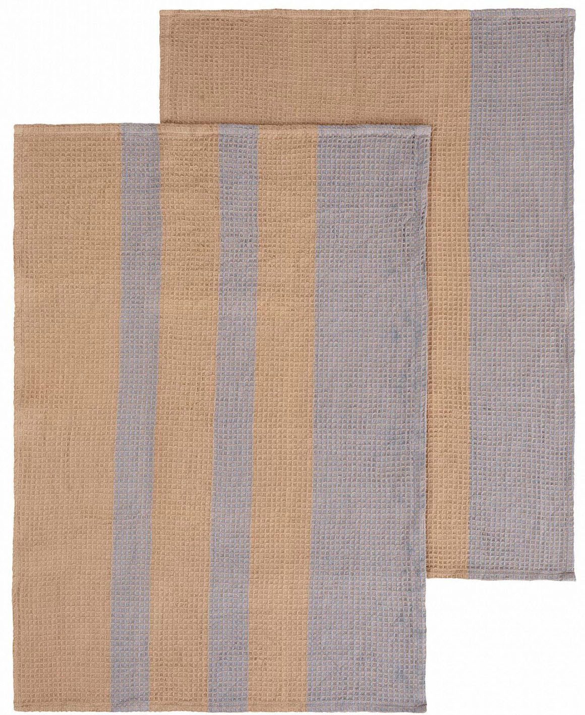 blomus Geschirrtuch GANO, aus 100% Baumwolle, GOTS organic, zertifiziert durch BCS 35020, (Set, 2-tlg), 50x70 cm, Geschirrtücher bestehend aus zwei verschiedenen Mustern