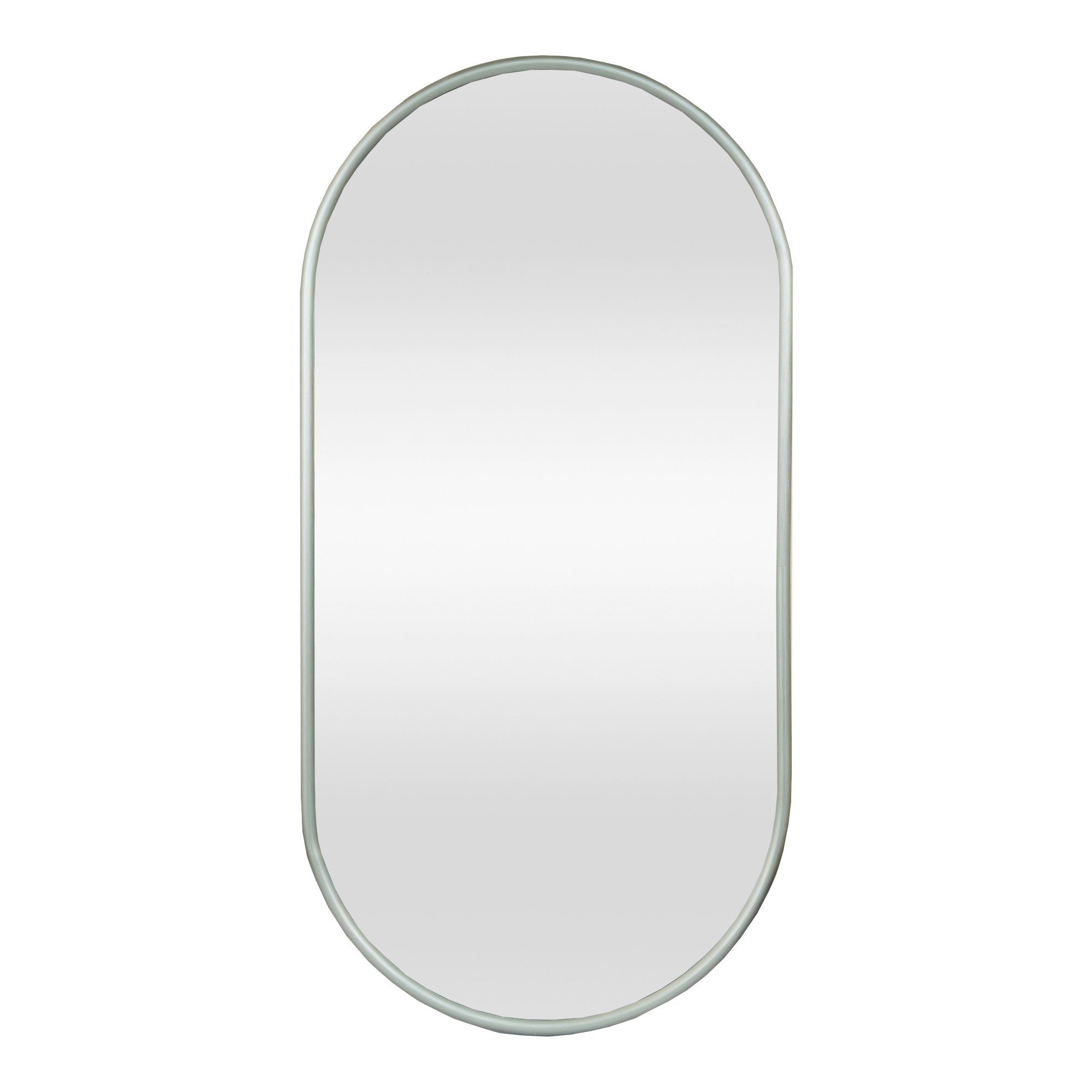 Spiegel oval | mit 30x60 »Picciano« Graphitgrau cm en.casa Aluminiumrahmen graphitgrau graphitgrau Wandspiegel,
