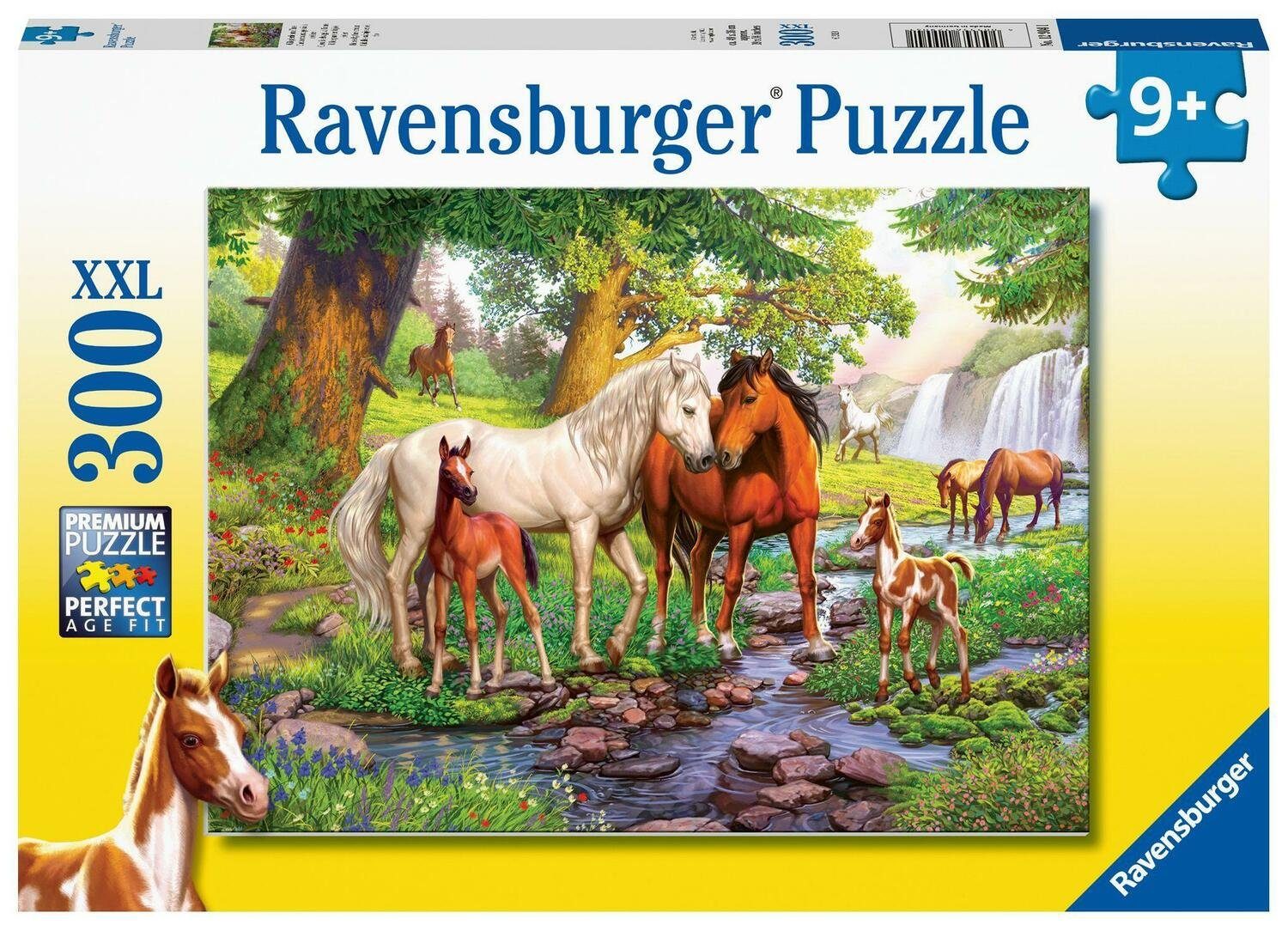 Ravensburger Puzzle Ravensburger Kinderpuzzle - 12904 Wildpferde am Fluss -..., 300 Puzzleteile