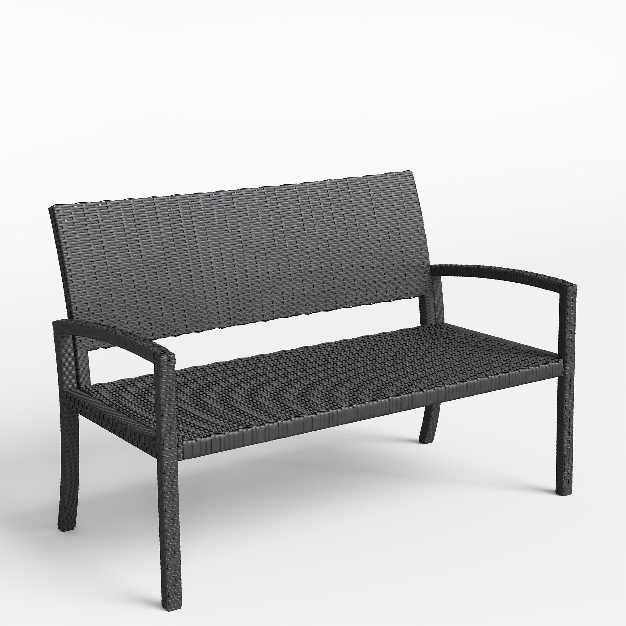 UDPATIO Gartenbank Polyrattan Gartenbank, Wetterfest Sitzbank günstig online kaufen