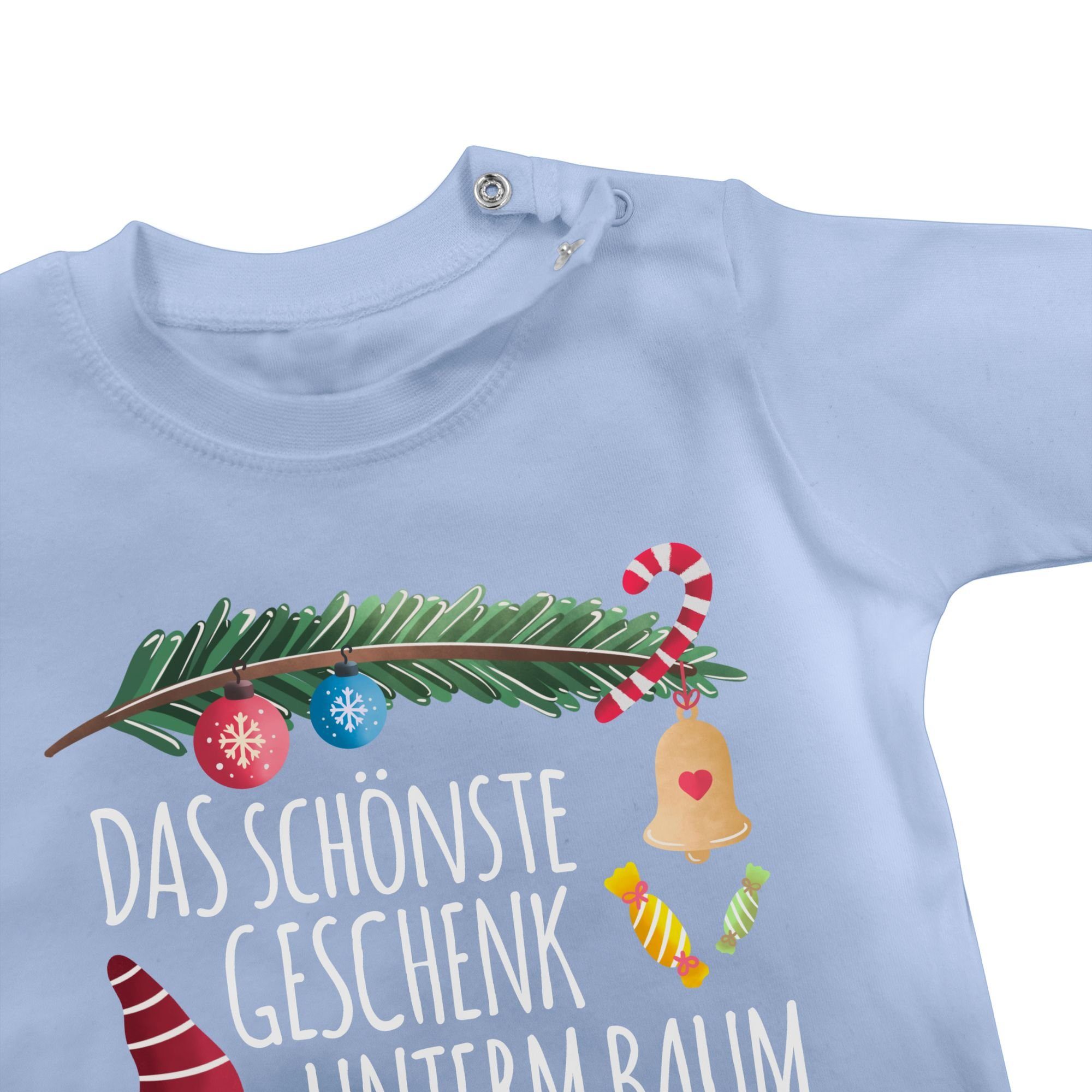 Babyblau Kleidung Shirtracer Baby ich! Weihnachten Das T-Shirt 3 Geschenk schönste - Baum Wichtel bin unterm