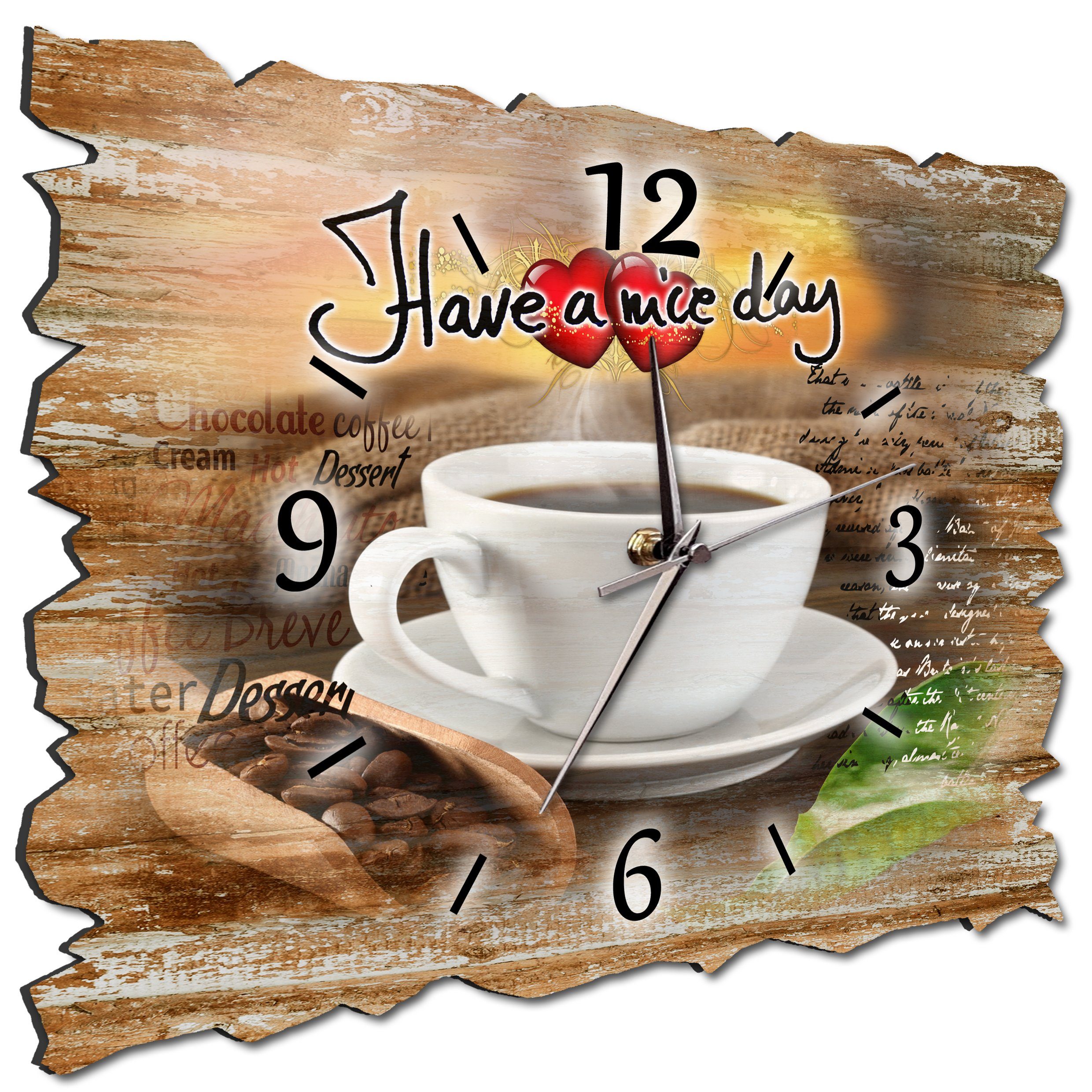 Bilder-Manufaktur Wanduhr H3a-10211 (BM, Funkuhr oder Quarzuhr, kein Ticken günstig online kaufen