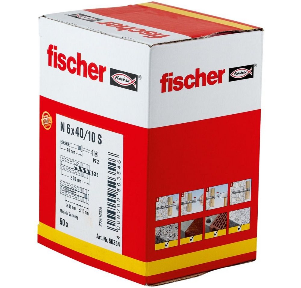 Thumbnail - fischer Schrauben- und Dübel-Set Fischer Nageldübel N 6.0 x 40 mm - 50 Stück