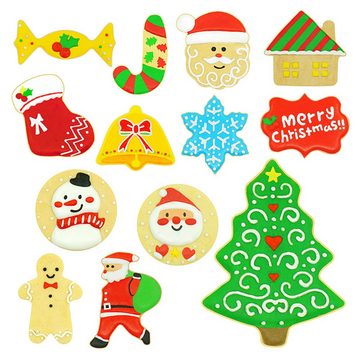 HomeBella Backform Weihnachten-02, Backformen aus Edelstahl antihaft für Kekse, Kuchen, Schokolade, Süßigkeiten, Kuchen, Pudding, Gelee und Waffel