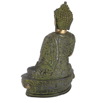 Guru-Shop Buddhafigur Buddha Statue aus Messing Amoghasiddhi Buddha..