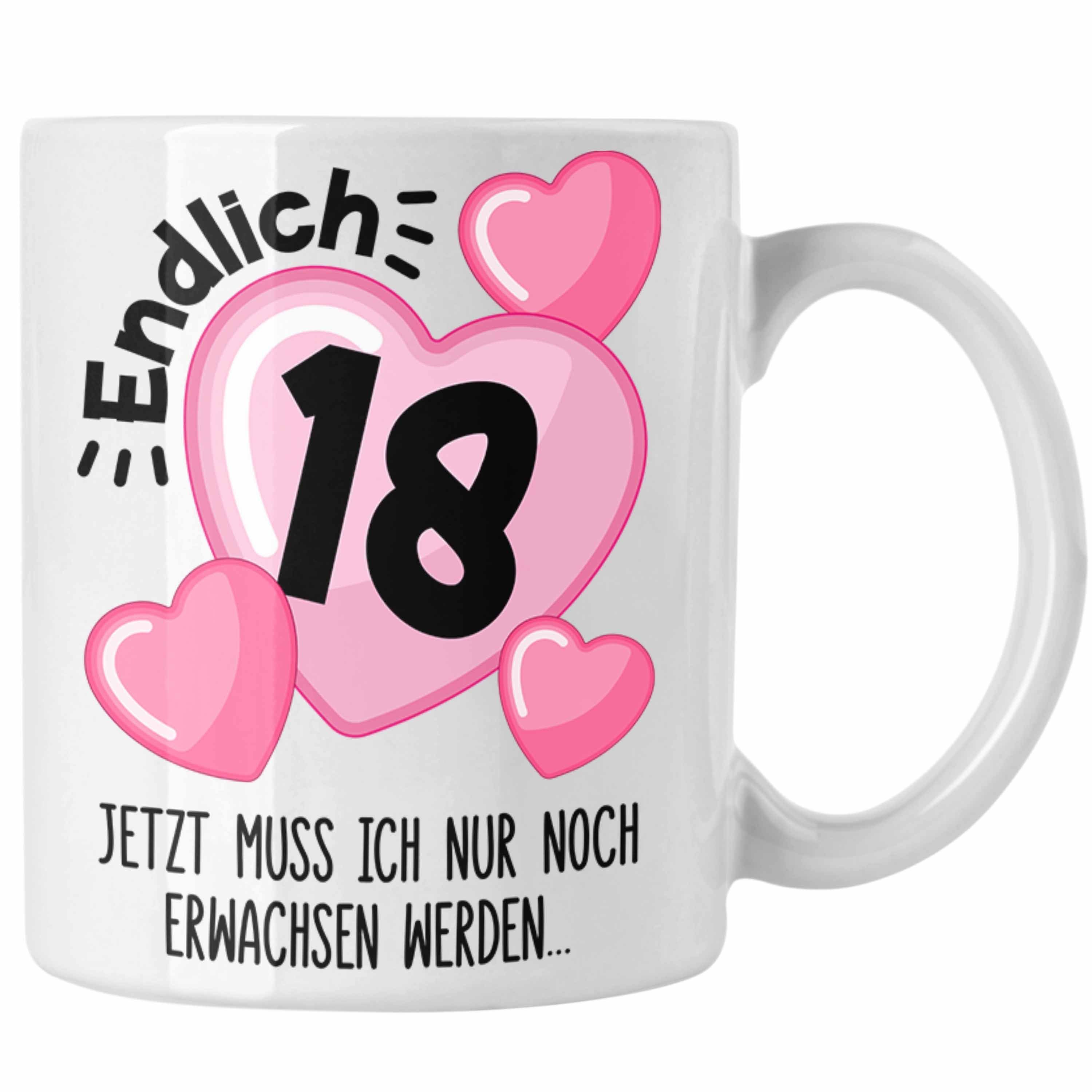 Trendation Tasse Trendation - 18. Geburtstag Tasse Geschenk Mädchen Geschenkidee Lustig Spruch 18 Geschenke Geschenkideen zum 18 Bday 18er