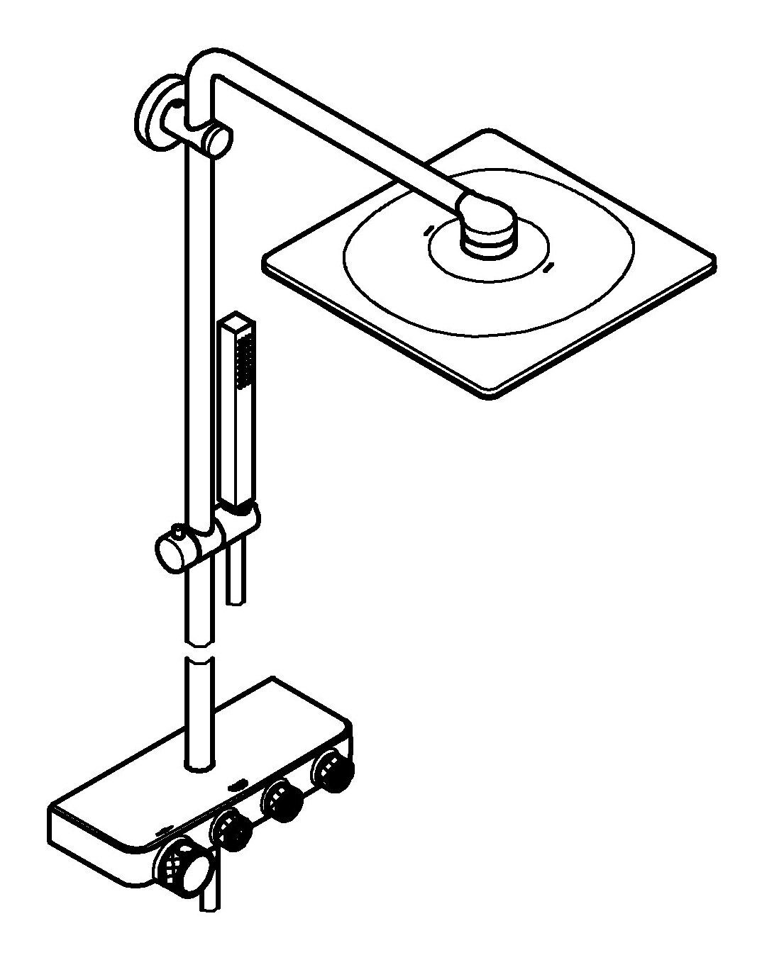 Grohe Duschsystem Euphoria Smartcontrol Cube, Höhe 110.4 cm, Duo 310 mit Thermostatbatterie