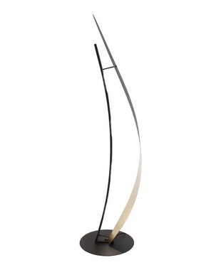 Kiom Stehlampe Led Stehleuchte Agime schwarz & gold dimmbar 121cm, Stufenloser Fußdimmer, LED, Leuchtmittel inklusive, warmweiß