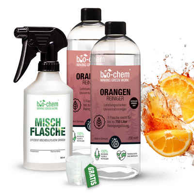 bio-chem Orangenreiniger 2x 0.75 l + 0.5 l Handspray-Mischflasche Allzweckreiniger