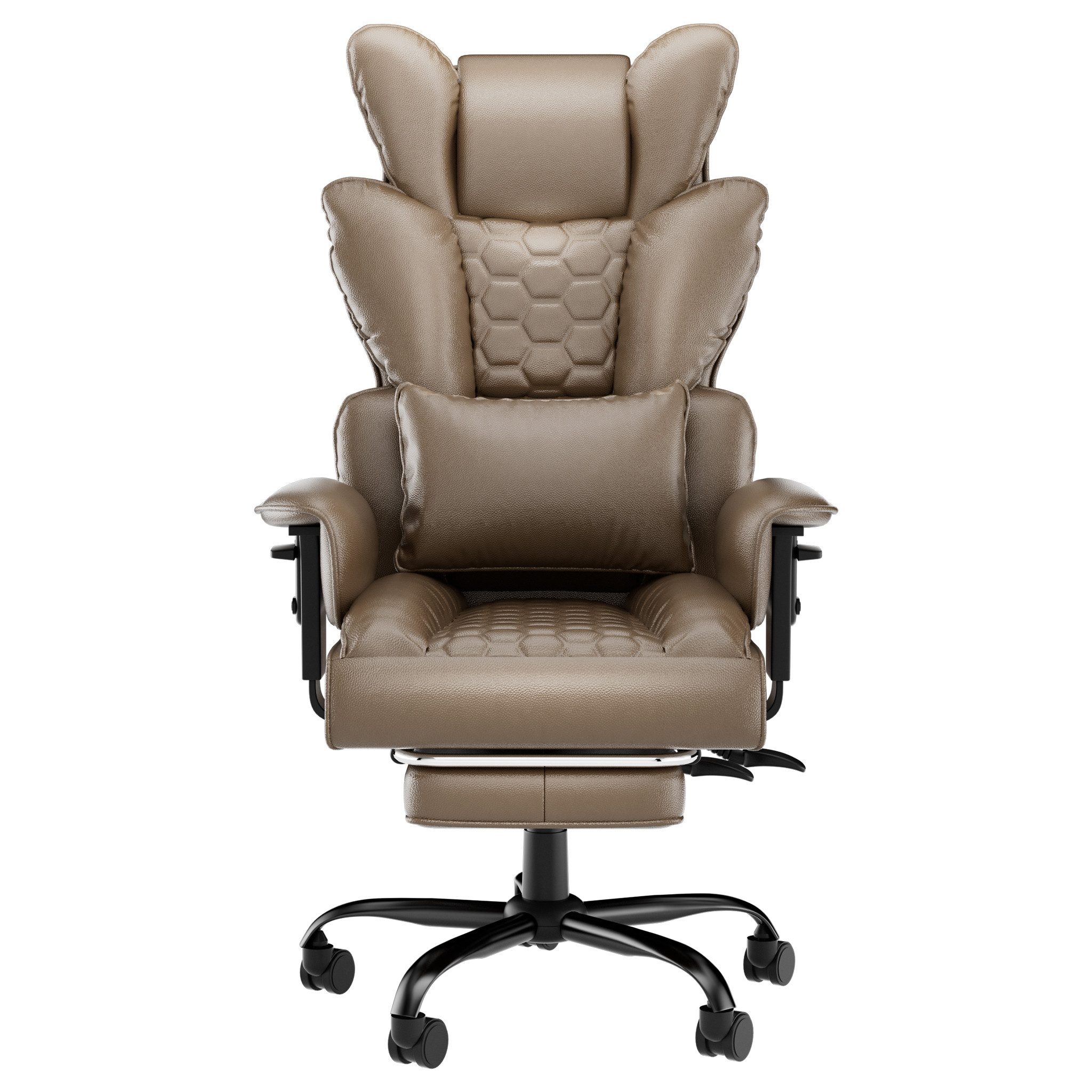 FIVMEN Bürostuhl Ergonomischer mit hoher Rückenlehne Chefsessel Chefdrehstuhl, Drehstuhl mit gepolsterten Armlehnen für Zuhause und Büro