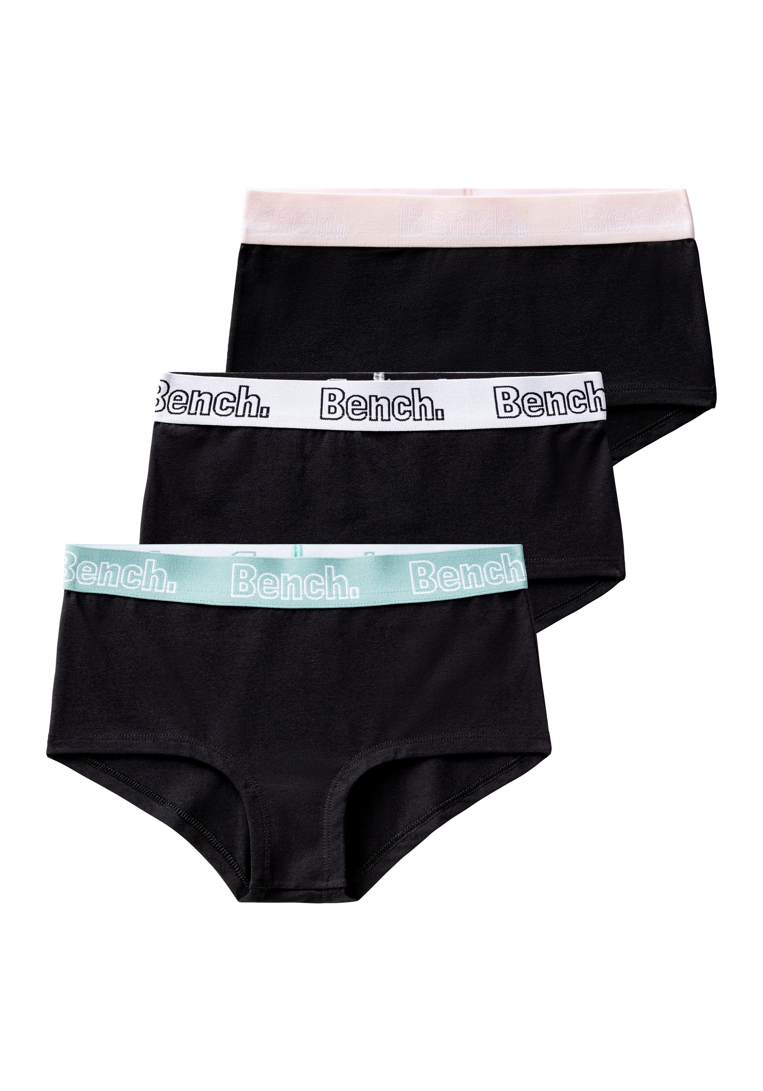 Bench. Panty (Packung, 3-St) unifarben und meliert, mit Logobund, Baumwollmischung
