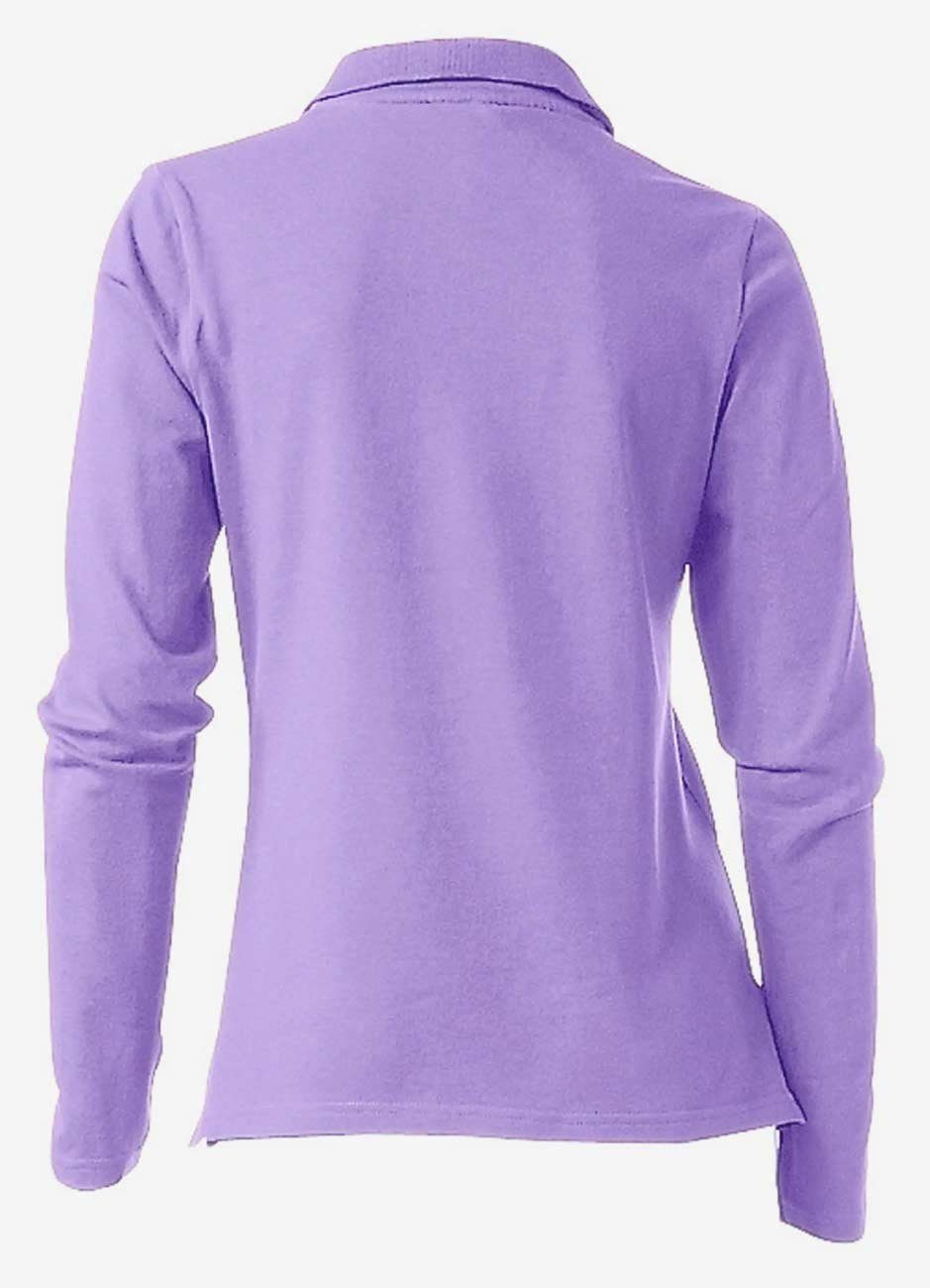 Langarm-Poloshirt, - T-Shirt flieder Damen BEST CONNECTIONS B.C. by Best heine HEINE Connection