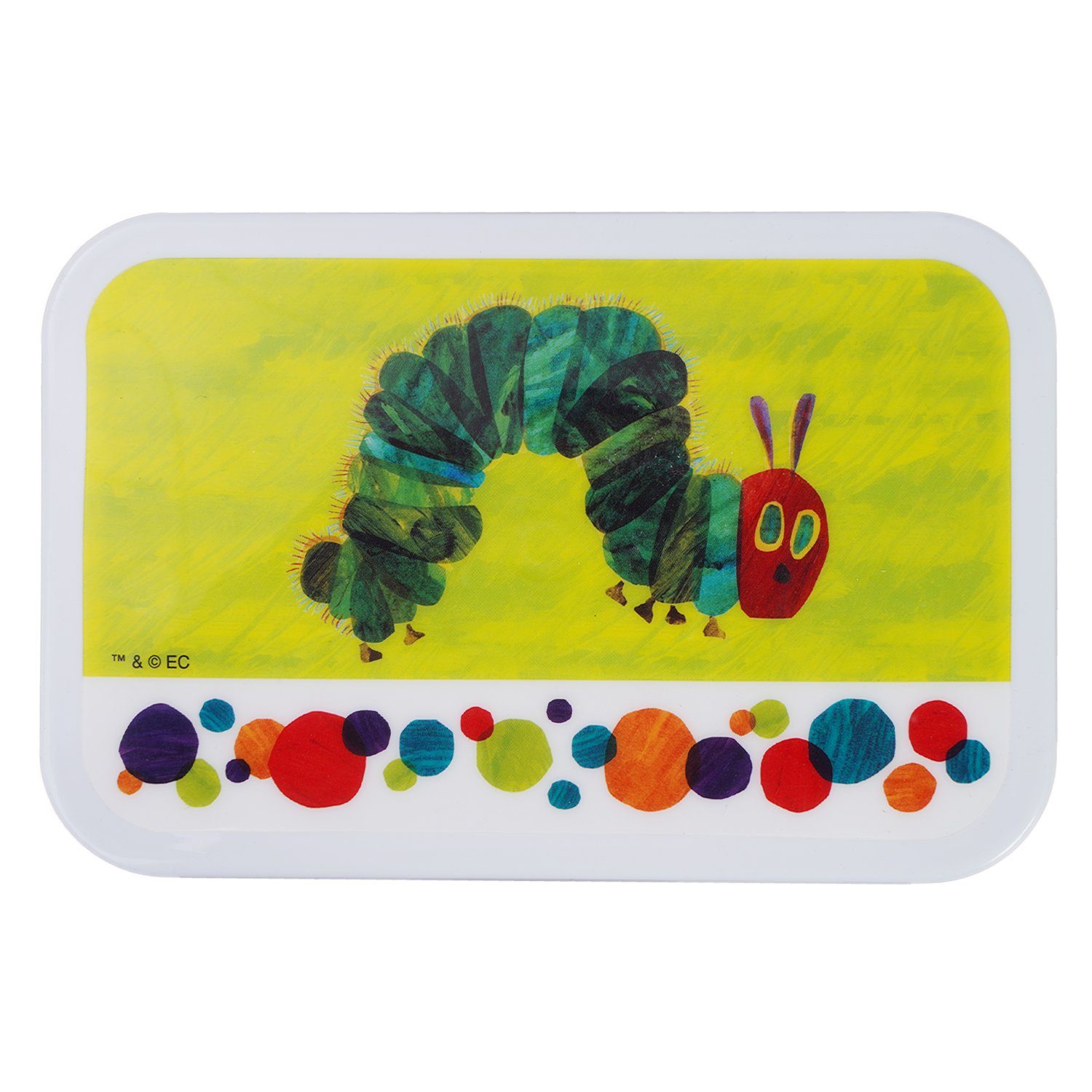 Geda Lunchbox Raupe Nimmersatt Kinder Brotdose Lunch-Box, Polypropylen, BPA-frei, Mikrowellengeeignet, zum Einfrieren geeignet bis -20°