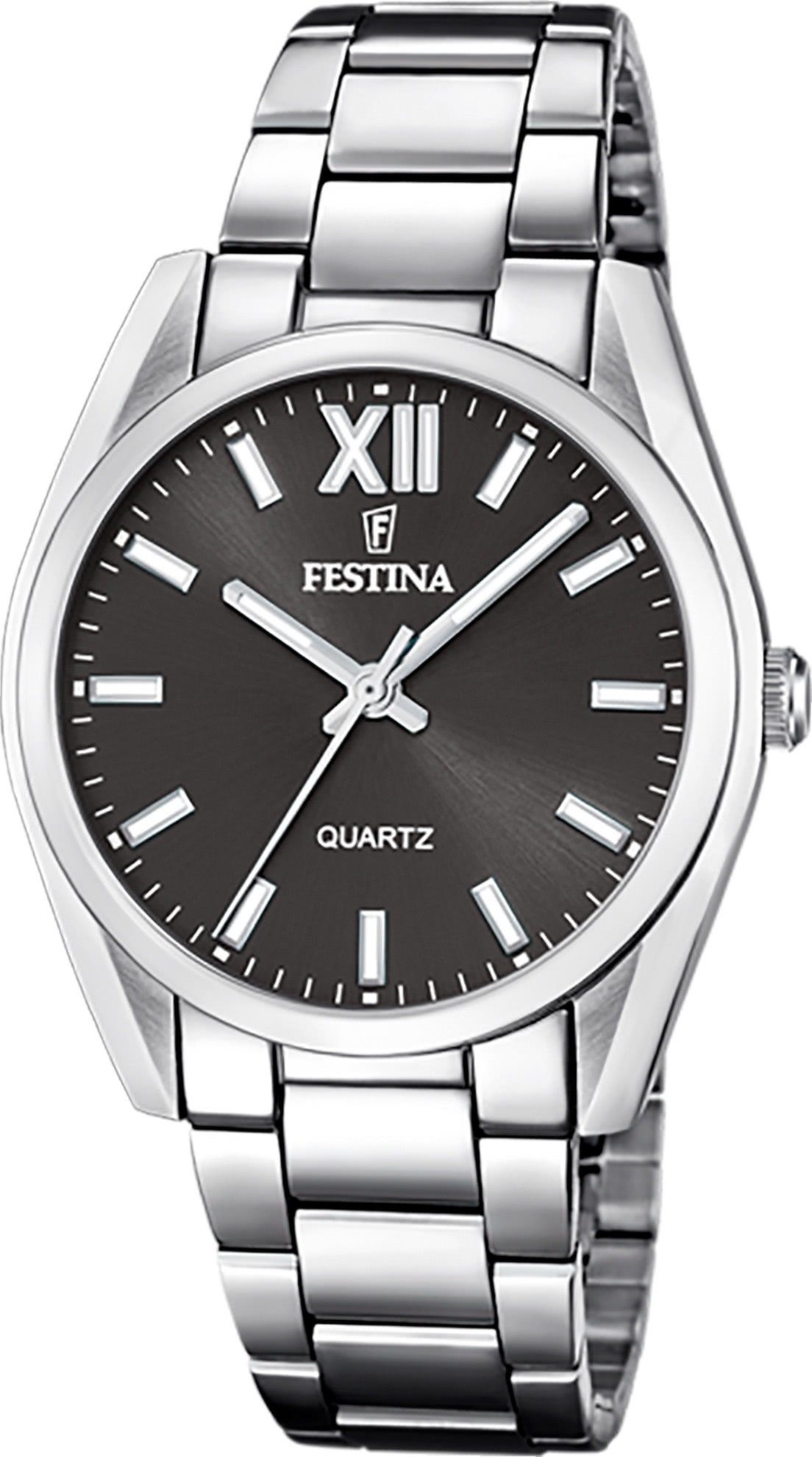 Festina Quarzuhr Festina Damenuhr Boyfriend, (Analoguhr), Damen Armbanduhr rund, Edelstahlarmband silber, Casual
