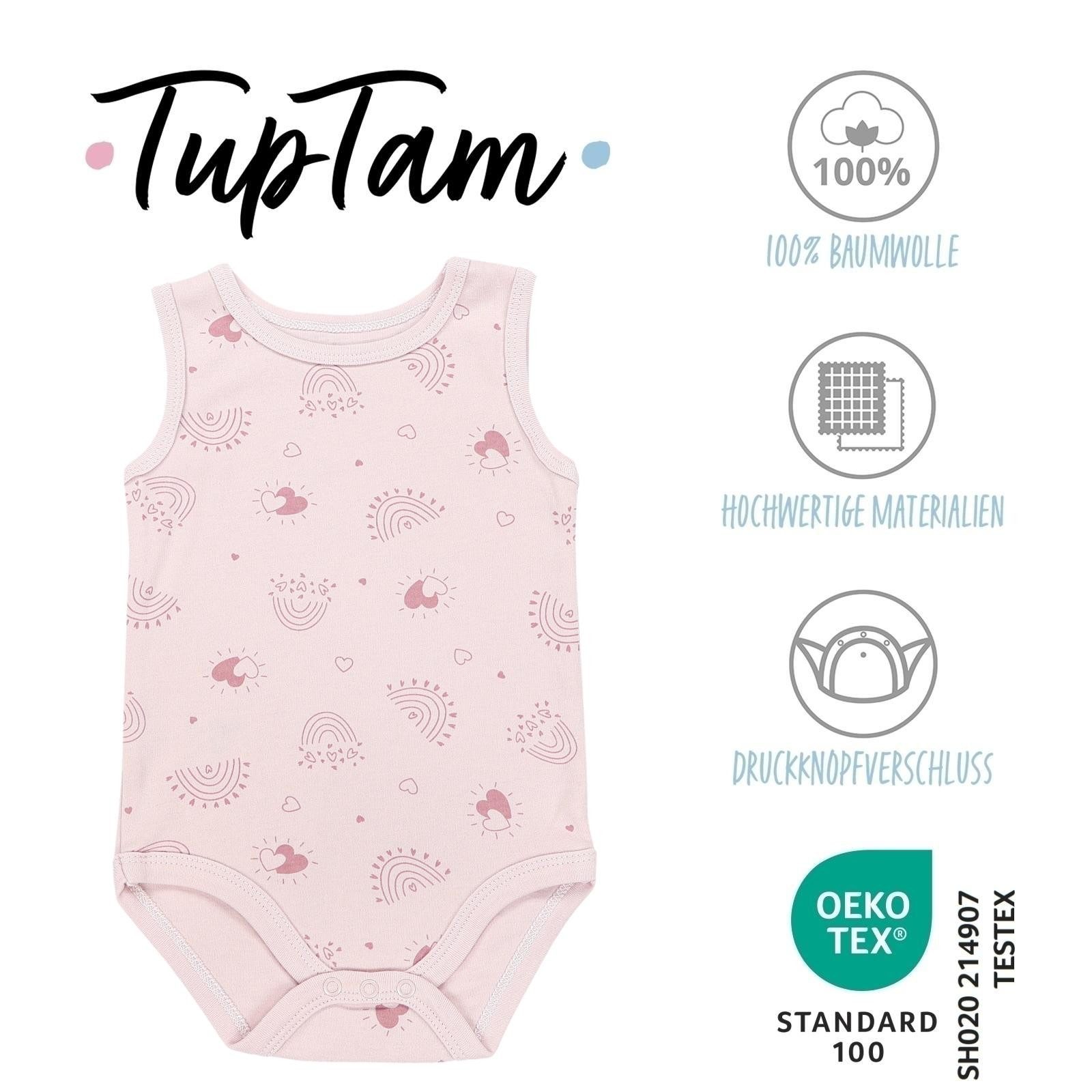 TupTam Kurzarmbody TupTam Baby Mädchen Achselbody in Unifarben 5er Pack
