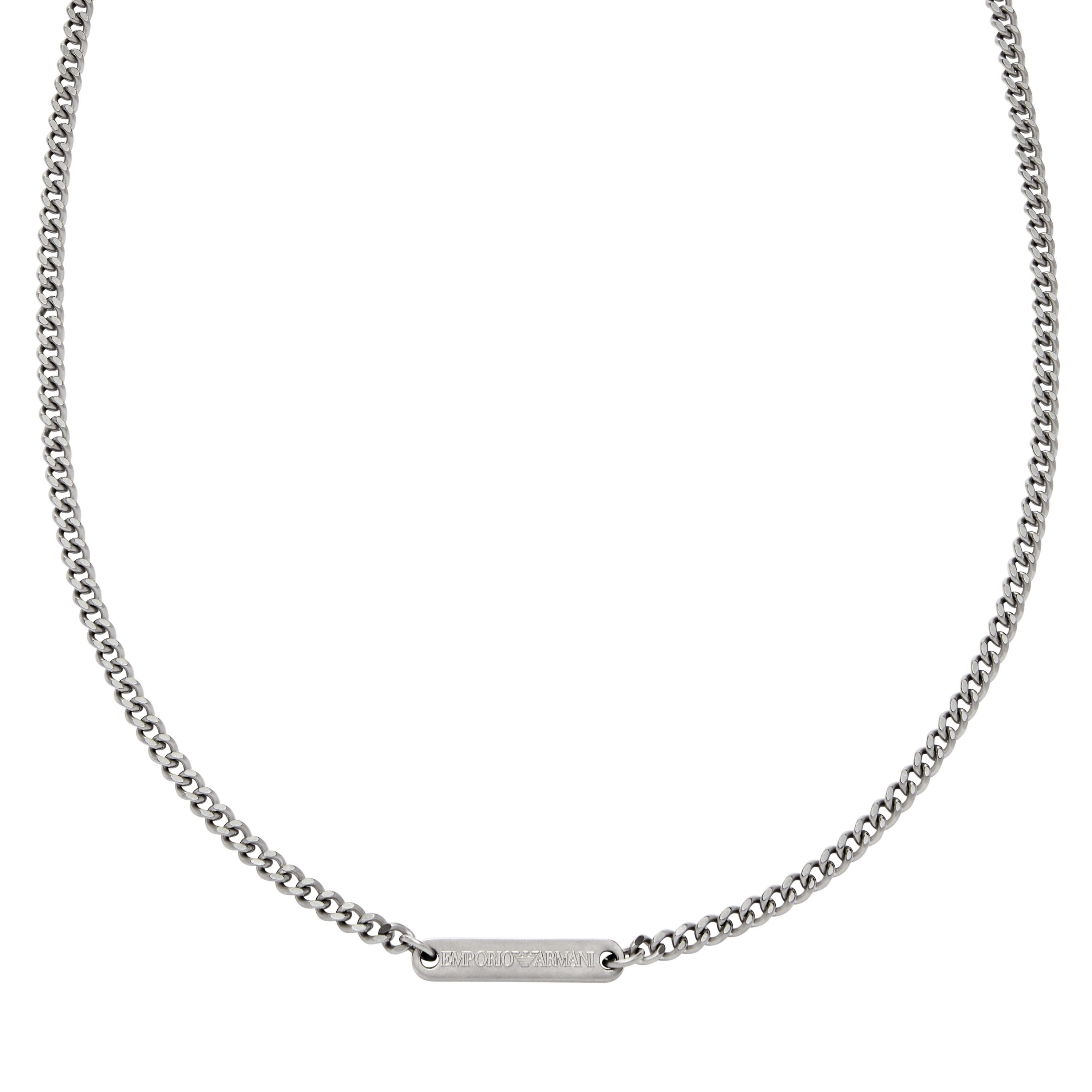 Emporio Armani Kette mit Anhänger Schmuck Geschenk Edelstahl