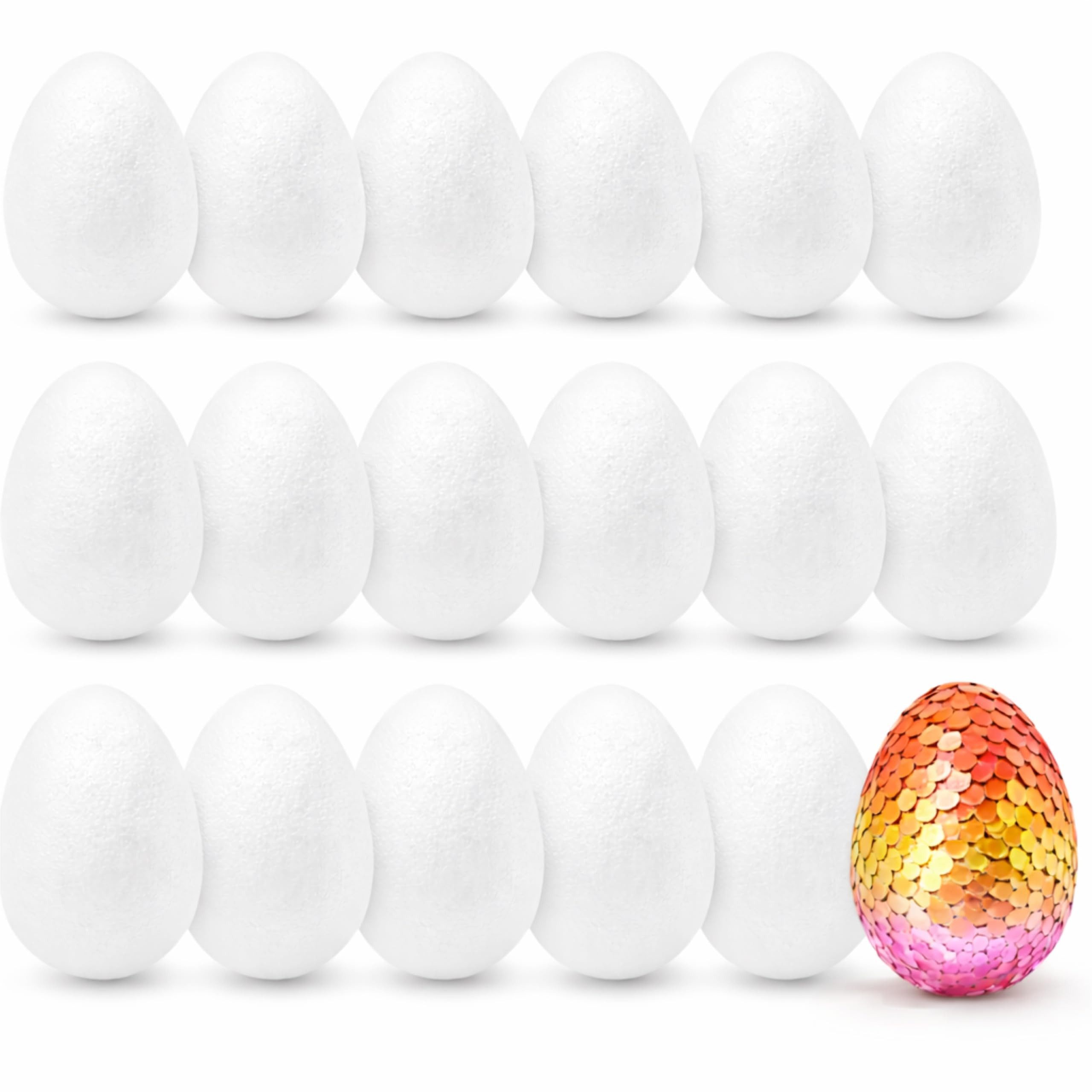 Hey!Easter® Styropor-Ei 50x Styroporeier - Ostereier zum Basteln - Ostern Deko Dekoration, Zum Bemalen, Bekleben und Verzieren