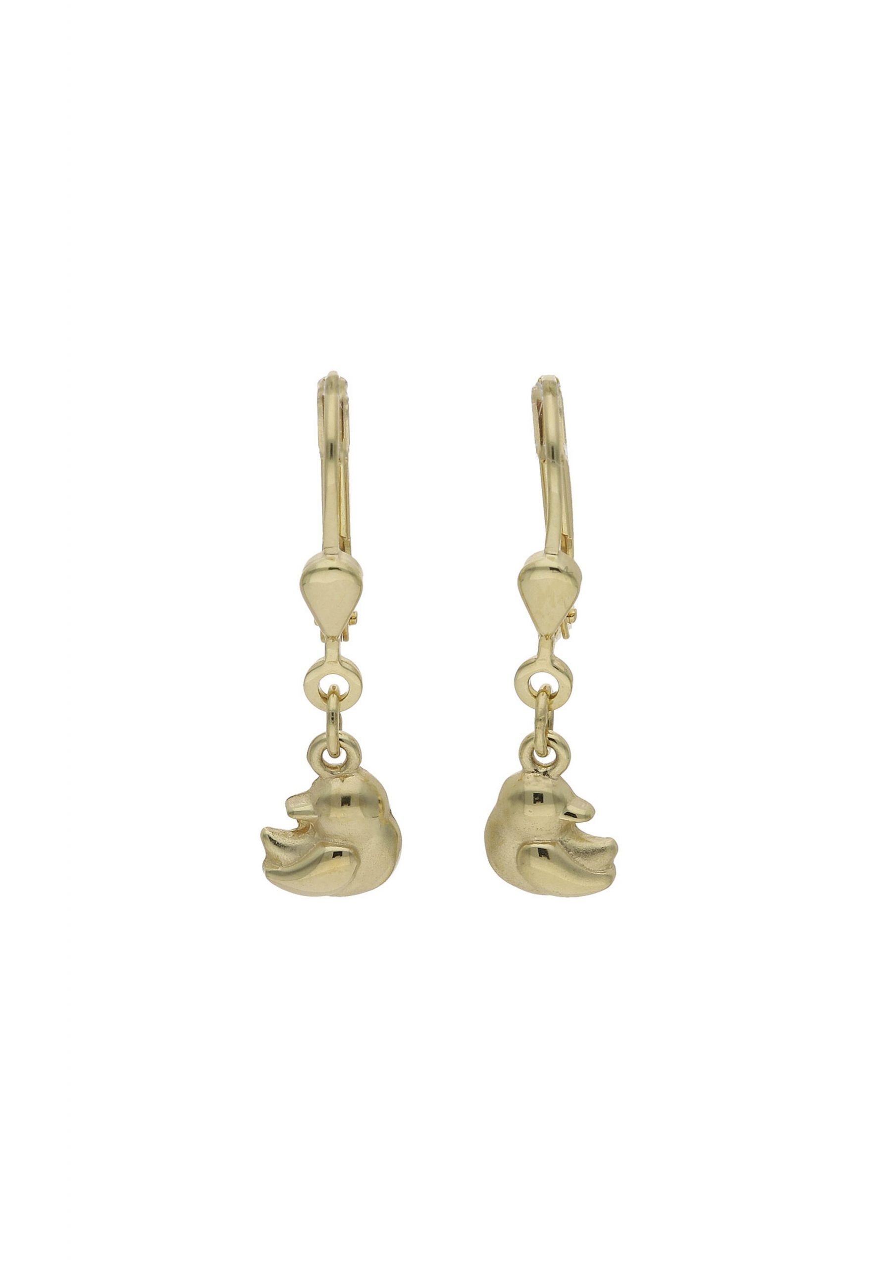 JuwelmaLux Paar Ohrhänger Ohrhänger Gold Vogel Ohrringe 7,1 x 6,7 mm (2-tlg), Mädchen Ohrhänger Gold 333/000, inkl. Schmuckschachtel