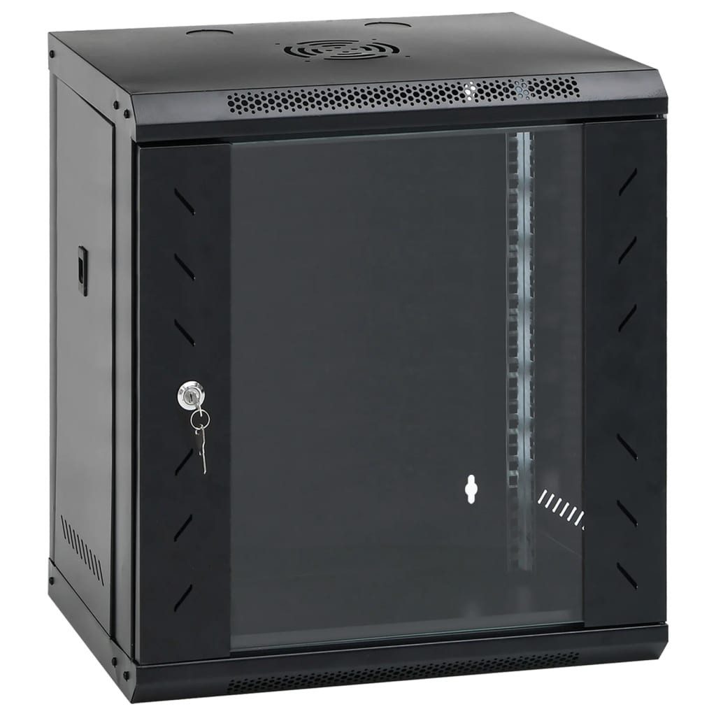 vidaXL Netzwerkschrank 12U Wand-Netzwerkschrank 19" IP20 53x40x60 cm