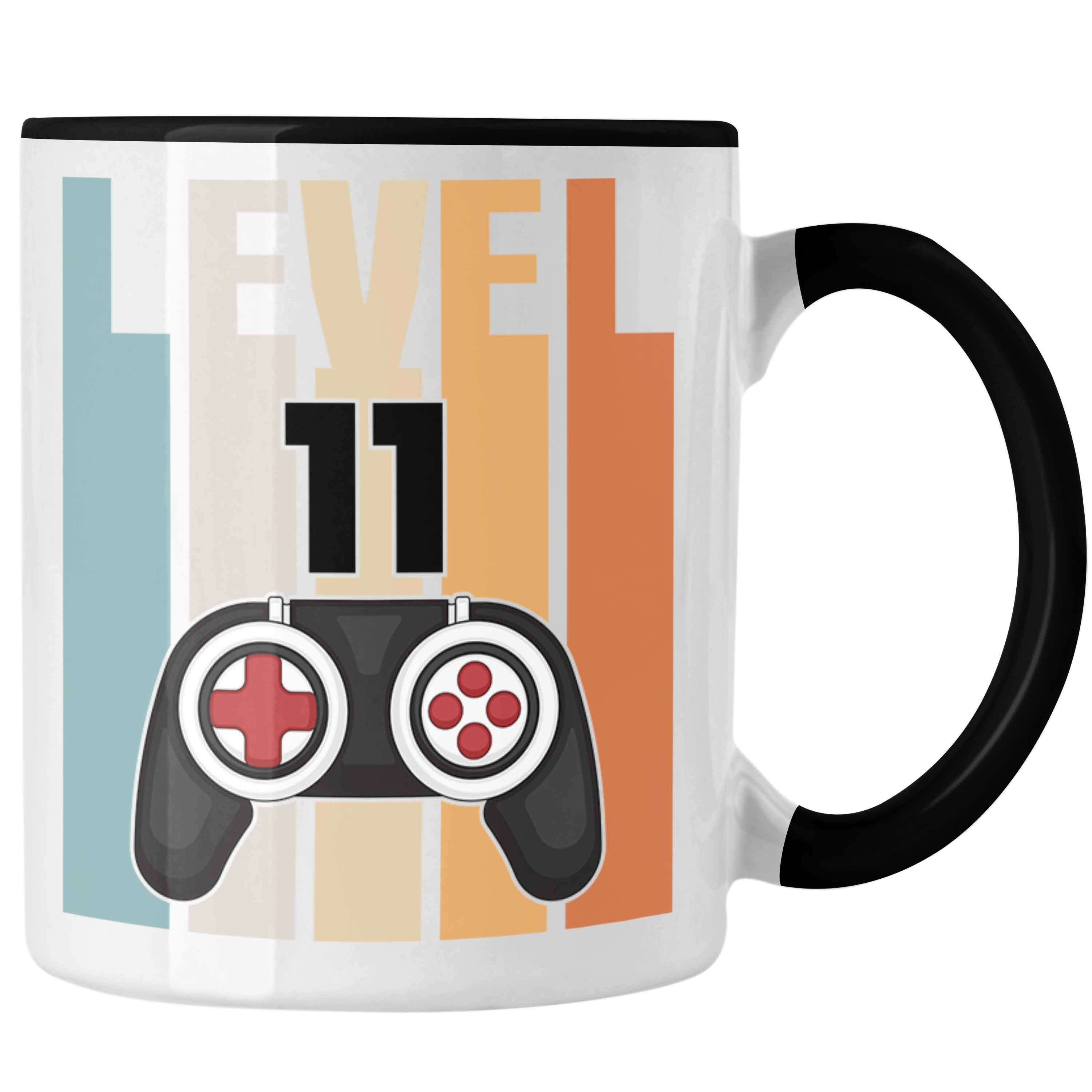 Trendation Tasse Trendation - 11. Geburtstag Tasse Gamer Jungs Jungen Geschenkidee zum Schwarz