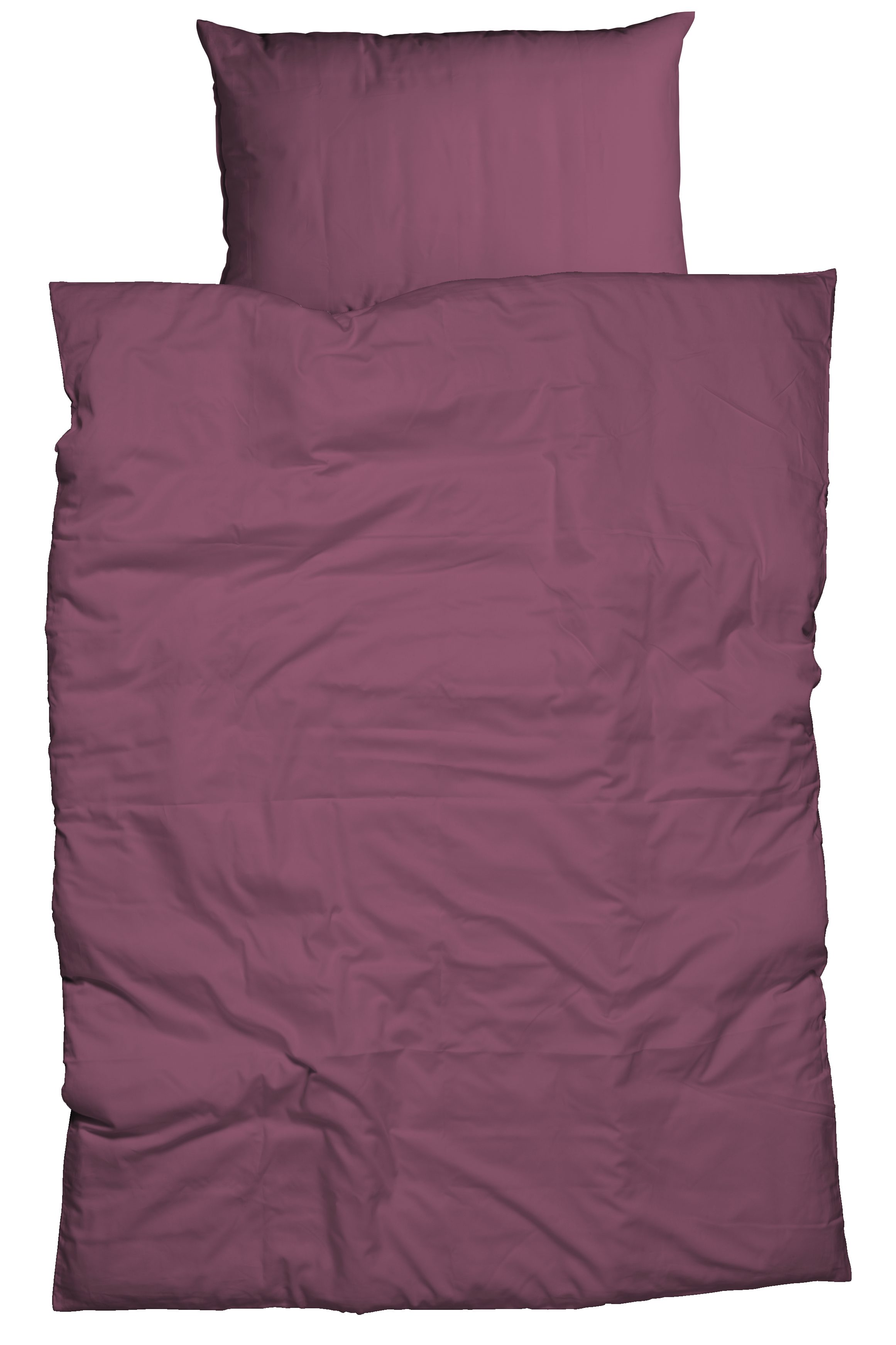 CASATEX Bettwäsche Uni, Satin, 2 teilig, Uni Design, Reißverschluss, tolle Farben