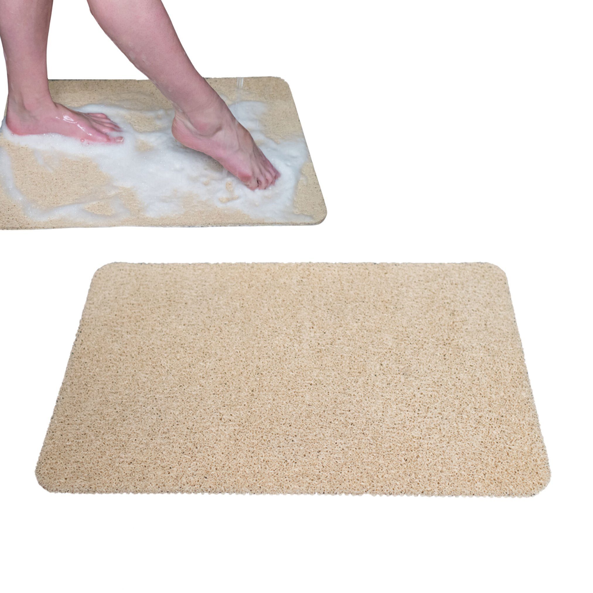 Best Direct® Duscheinlage Hydrowonder Badezimmer- und Duschmatte, B: 40 cm, L: 60 cm, 1-tlg., In 4 Farben: weiß, beige, grau, schwarz, rutschfest, Ideal zum Reinigen der Füße, 40 x 60 cm