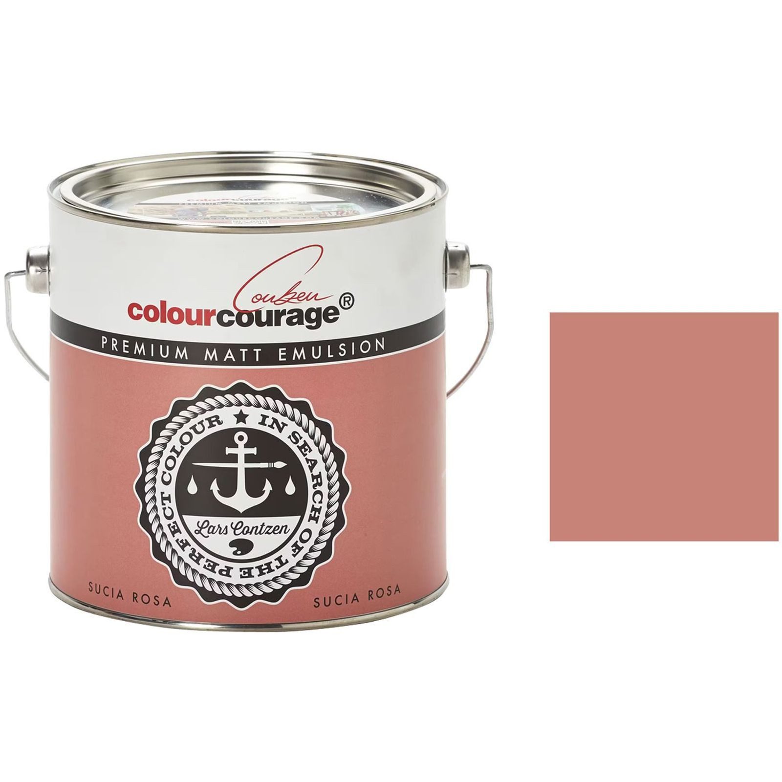 colourcourage Vollton- und Abtönfarbe ColourCourage 2,5 Liter Premium Wandfarbe Innenfarbe Raumfarbe Farbe