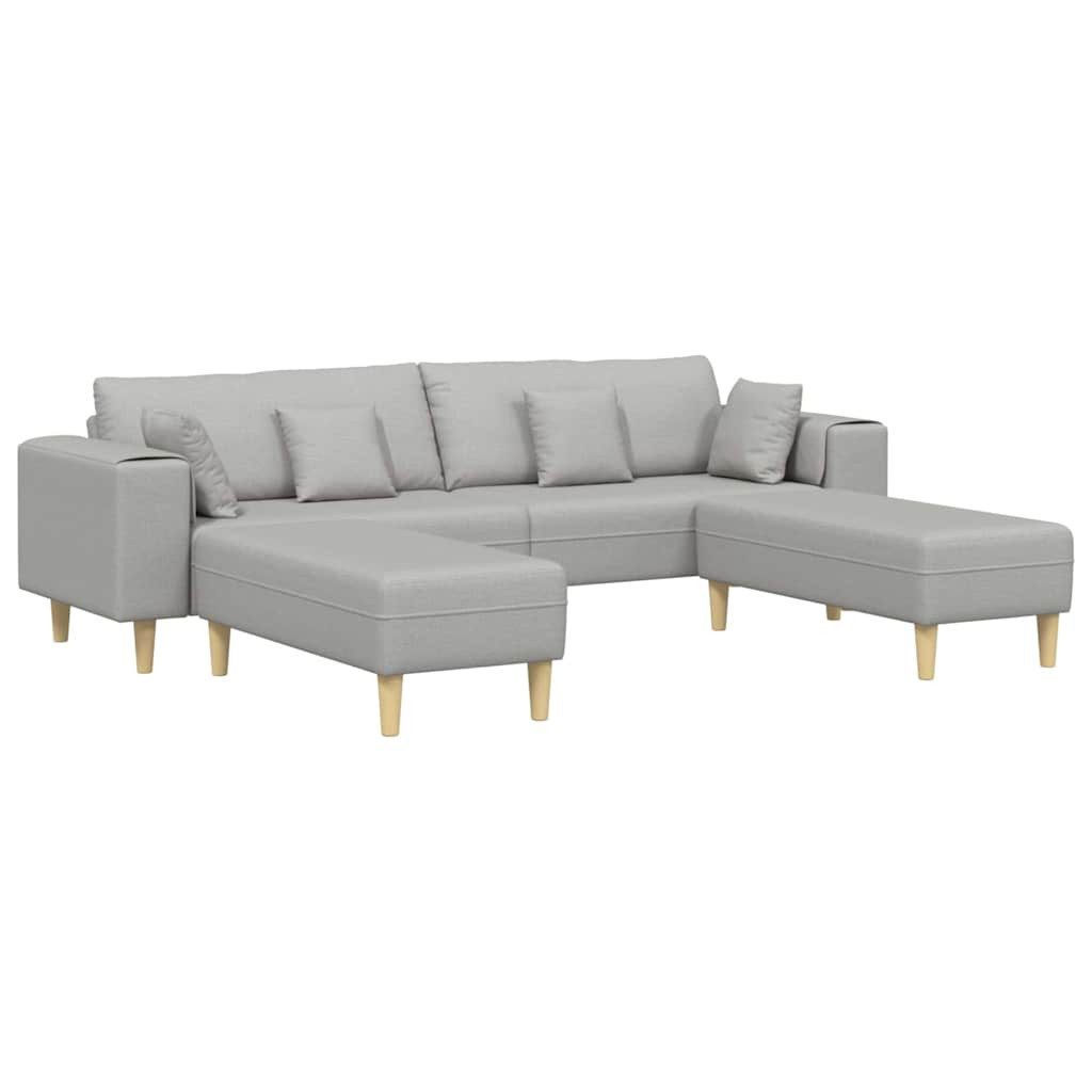 vidaXL Sofa Stoffsofa mit Kissen Wolkengrau günstig online kaufen