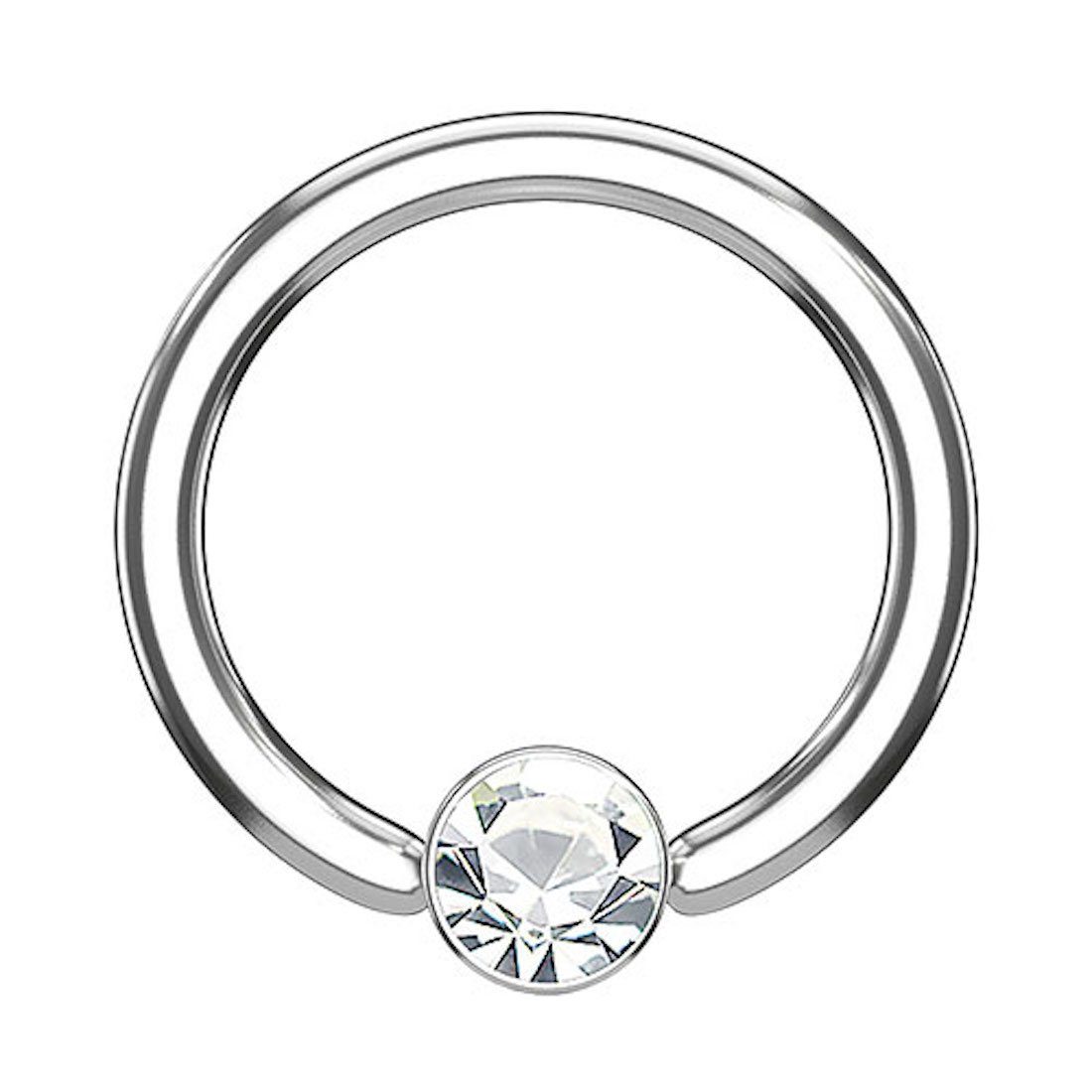 Taffstyle Nasenpiercing Helix Tragus Ohr Piercing Klemmring Flache Kugel Kristall, Ring Flach Kristall Klemm Kugel Septum Nasen Lippen Helix Ohr Tragus