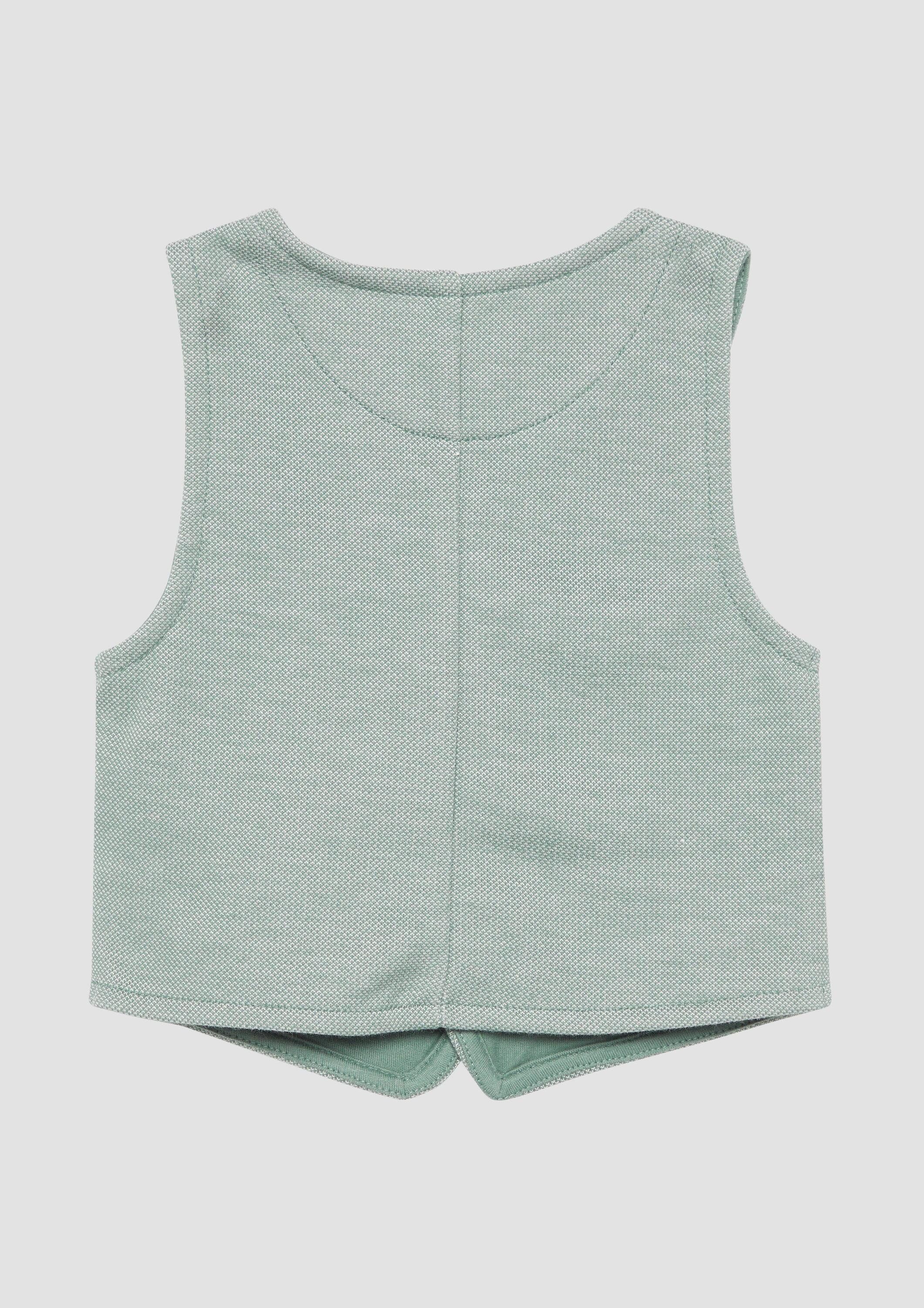 s.Oliver Funktionsweste Indoor-Weste Festive Weste aus strukturierter Sweatware
