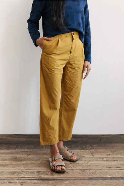 TWOTHIRDS Stoffhose Chiens - Mustard eleganter Casuallook