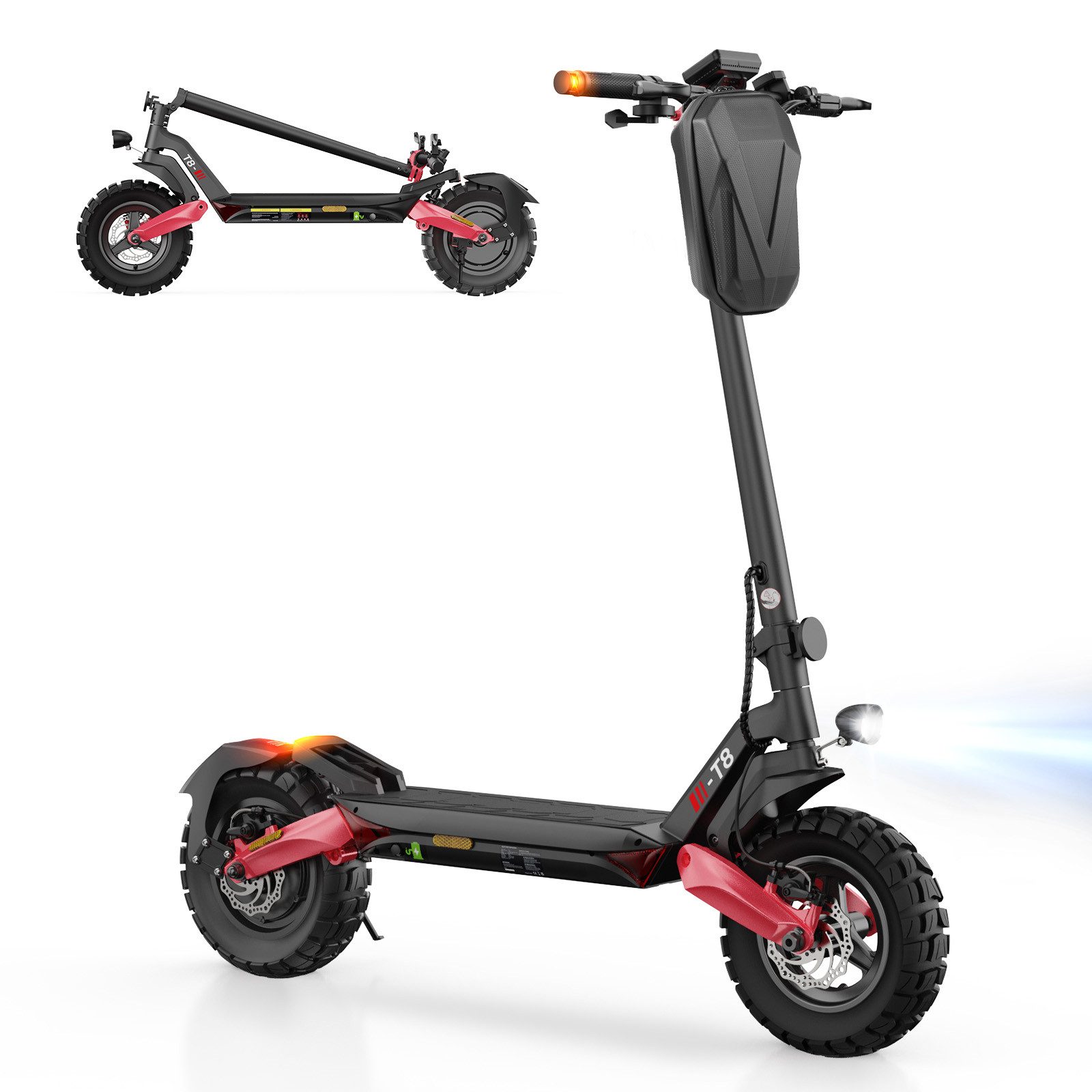 iSinwheel E-Scooter 10 Zoll Offroad Elektroroller mit Straßenzulassung 100km Reichweite, 20.00 km/h, (1 tlg), Effizient, praktisch, zusammenklappbar und leistungsstark
