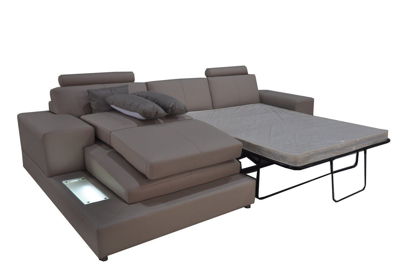 JVmoebel Ecksofa, Leder Couch Wohnlandschaft Eck Design Modern Sofa L-Form Schlaf