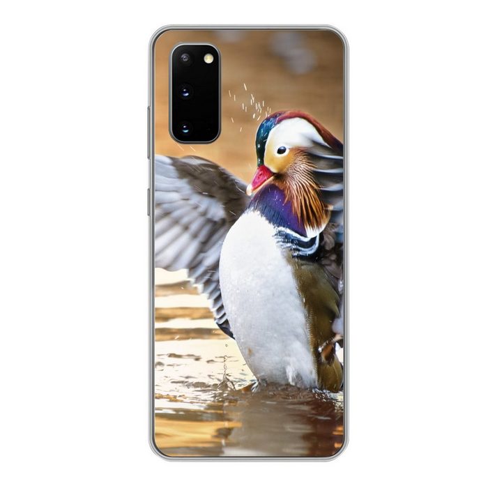 MuchoWow Handyhülle Ente - Tier - Wasser - Herbst Phone Case Handyhülle Samsung Galaxy S20 Silikon Schutzhülle