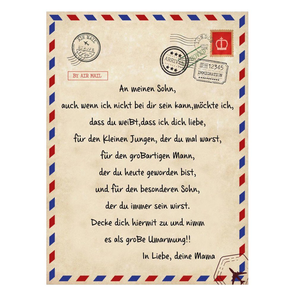 XDeer Kinderbettdecke Flanell-Briefdecke An Meine Tochter/Sohn,Weiche Fleec günstig online kaufen