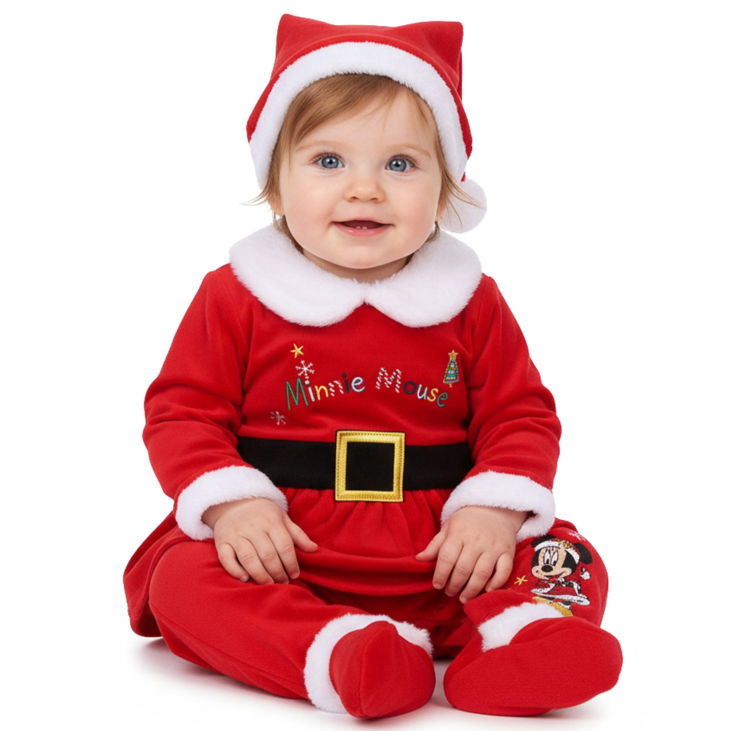 Disney Kostüm Disney Minnie Maus Baby-Set für Mädchen, festliches Weihnachtsoutfit