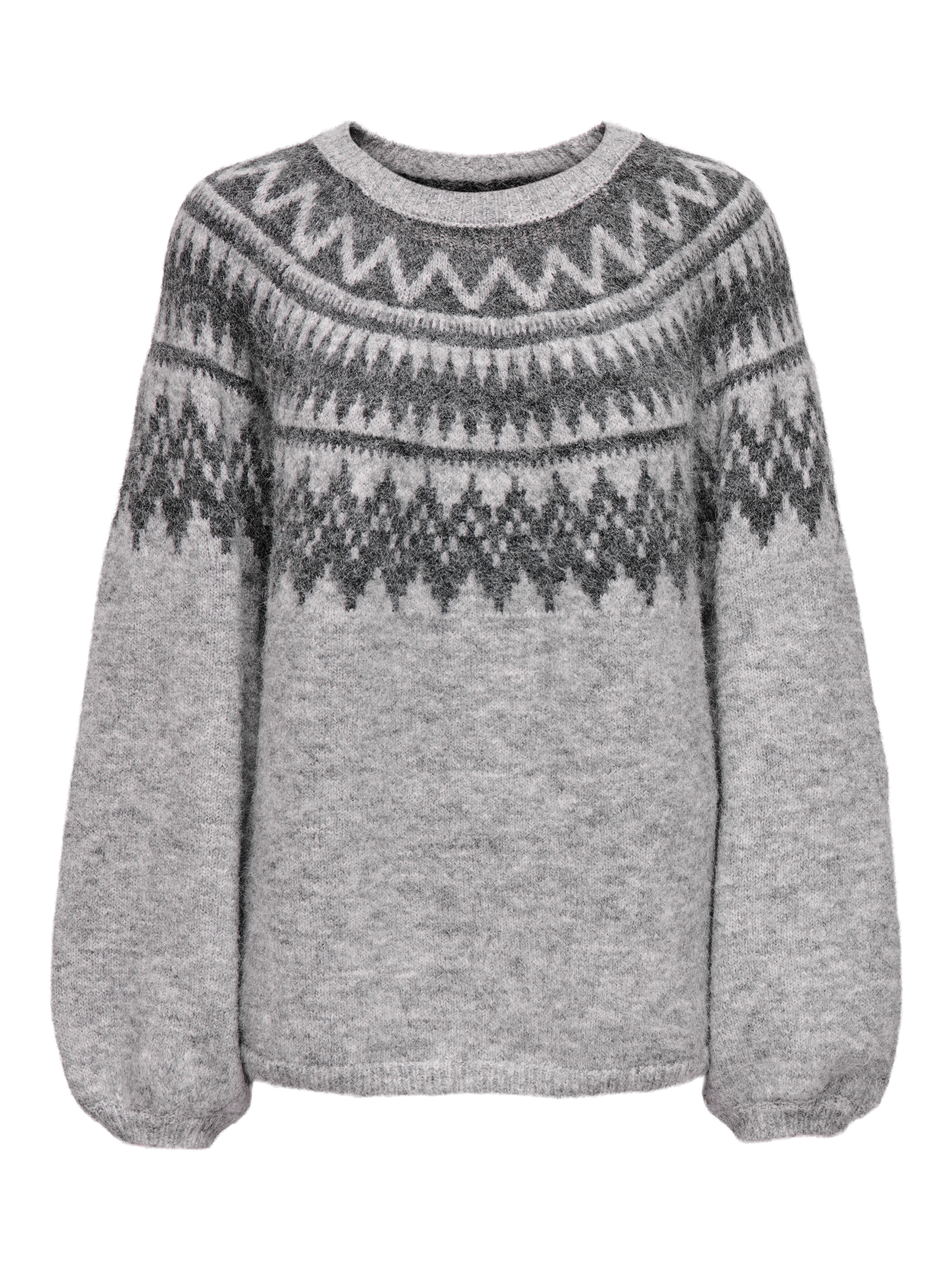 ONLY Strickpullover ONLREYKJA LS O-NECK KNT mit Wolle und Stretchanteil