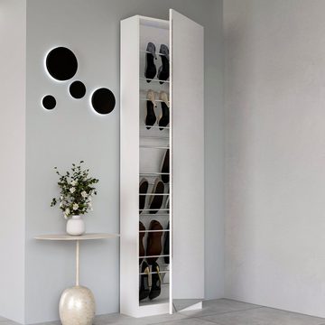 FORTE Schuhschrank Calma Höhe ca. 180 cm mit Spiegeltür