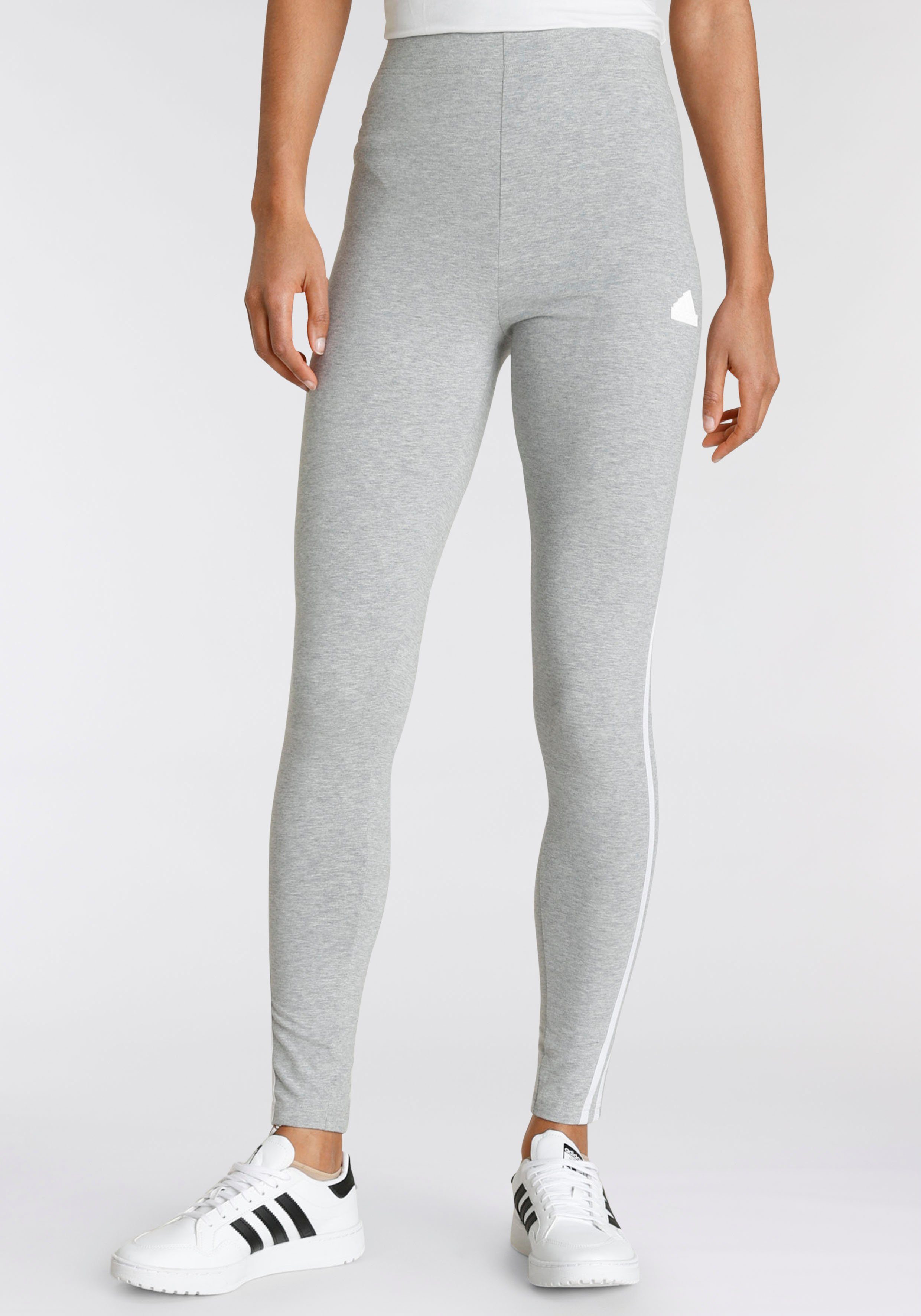 Sportswear adidas Medium ICONS Heather Leggings (1-tlg) FUTURE 3-STREIFEN Grey
