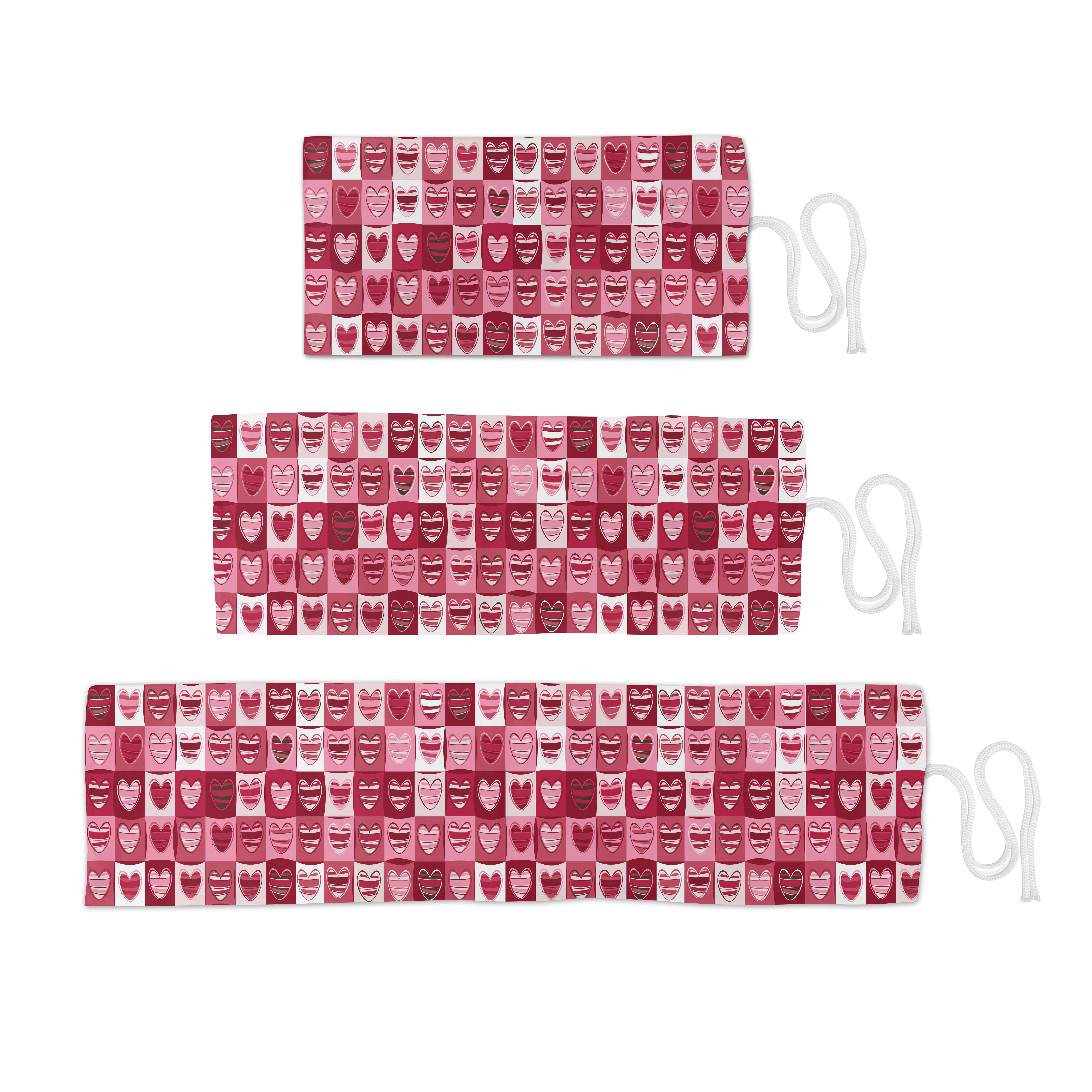 Abakuhaus Federmäppchen langlebig und tragbar Vintage Rose Stiftablage rosa, Weiß Geometric Segeltuch Getrocknete Weiß, Organizer