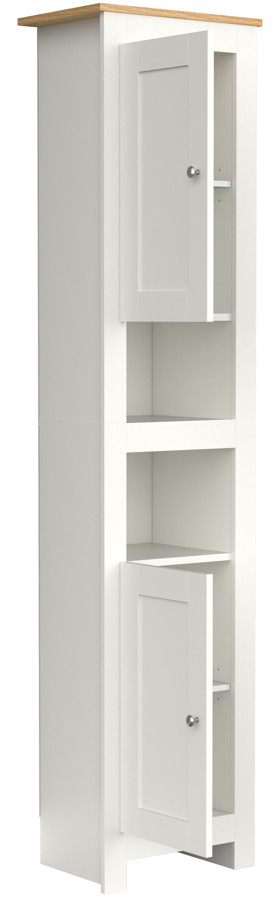 VCM Hochschrank Holz Badmöbel Badschrank Hochschrank Regal Balusa