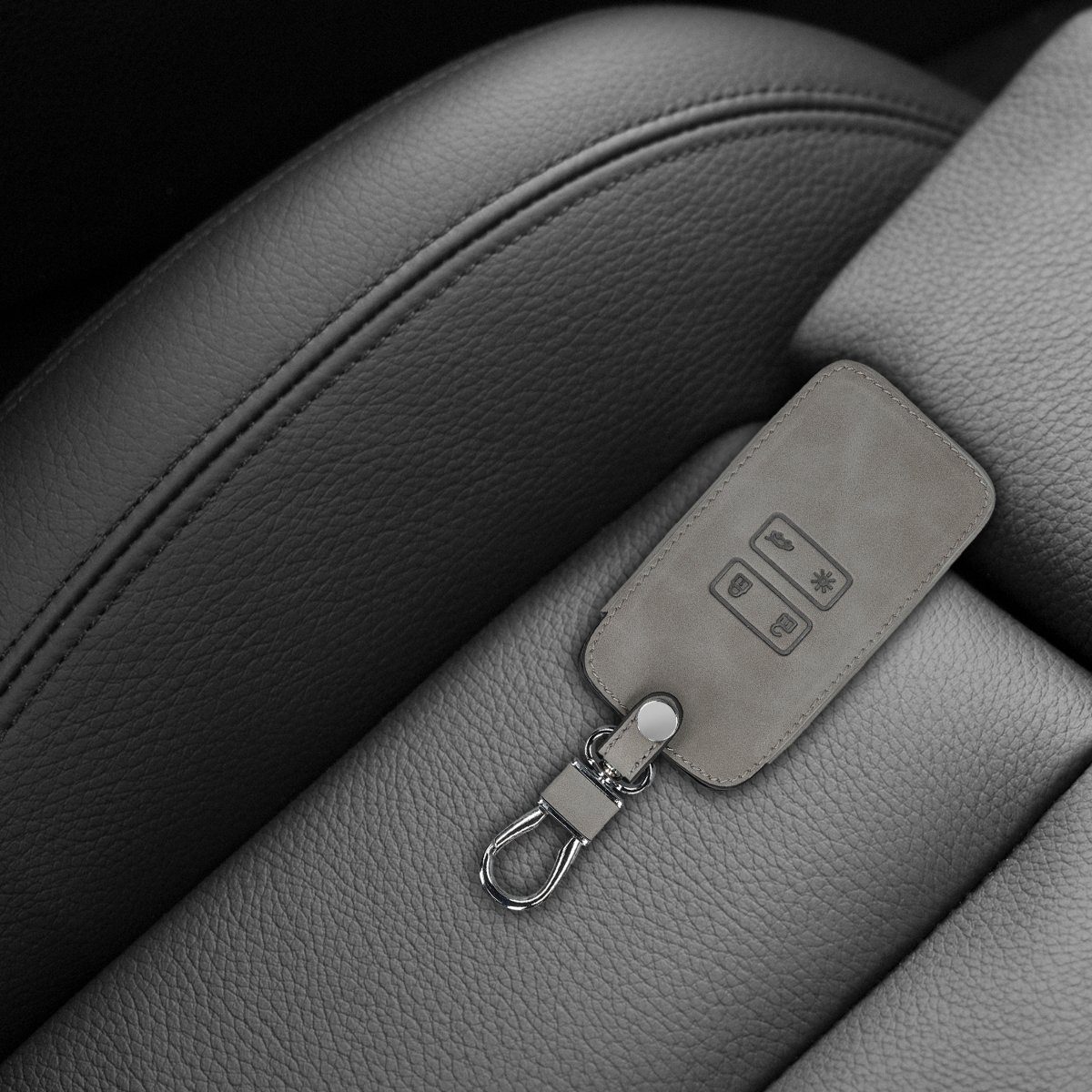 kwmobile Schlüsseltasche Autoschlüssel Hülle für Renault (1-tlg), Nubuklede günstig online kaufen