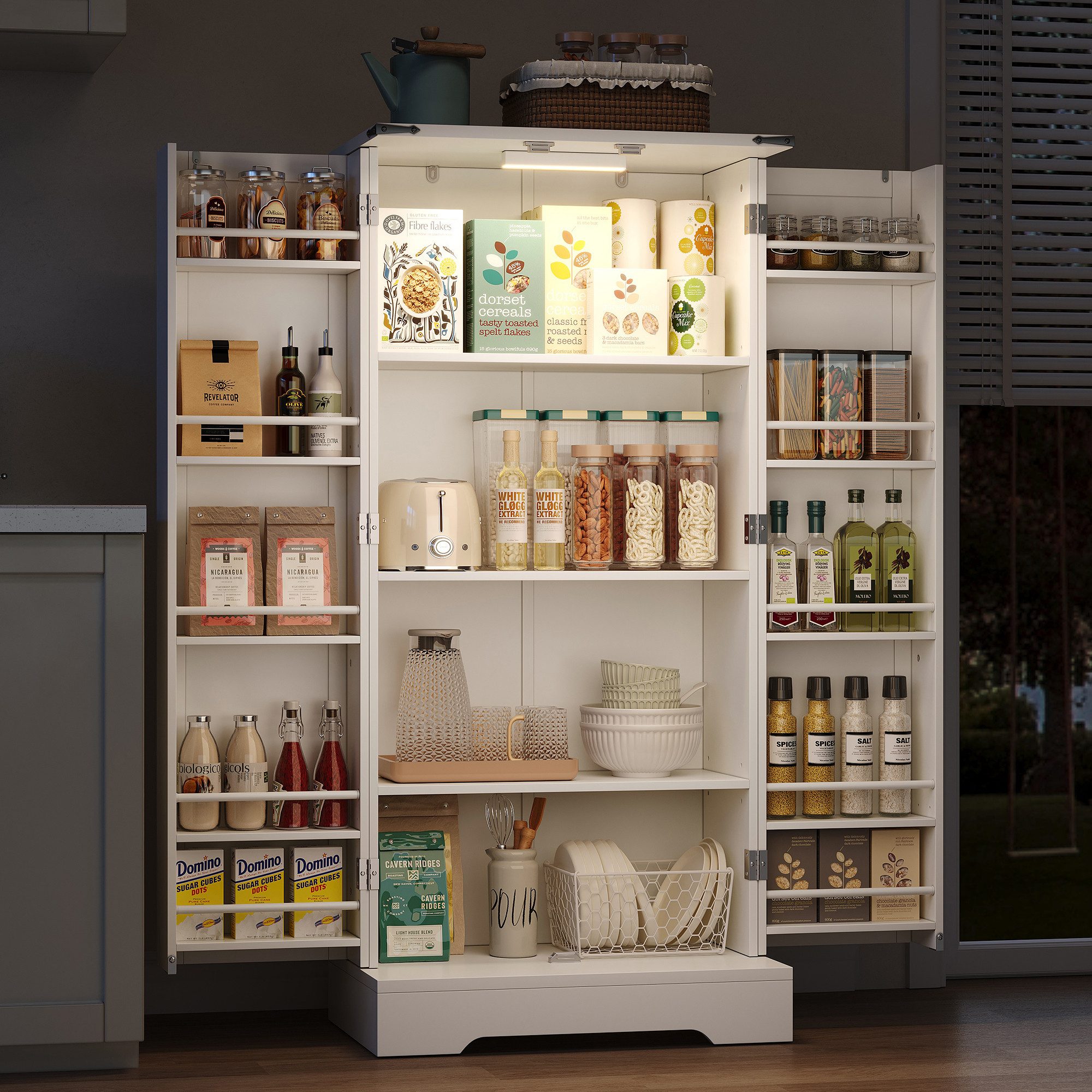 MODFU Sideboard Moderner Buffetschrank,mit Türen (128,5 cm Küchenschrank im günstig online kaufen